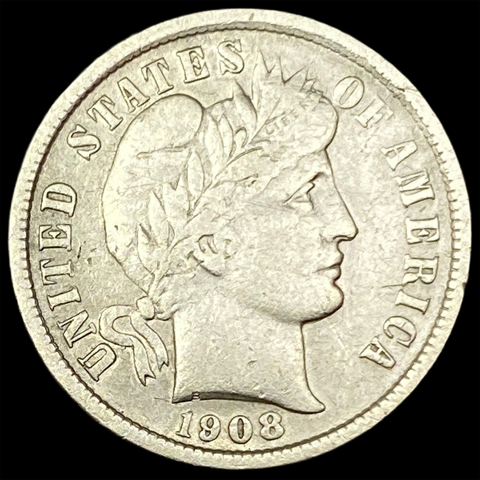 1908 Barber Dime LIGHTLY CIRCULATED (1 of 2)