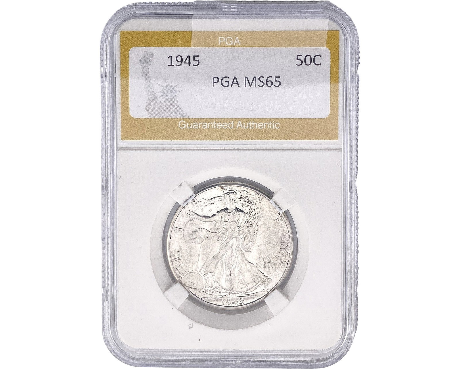 1945 Walking Liberty Half Dollar PGA MS65: 1945 Walking Liberty Half Dollar PGA MS65