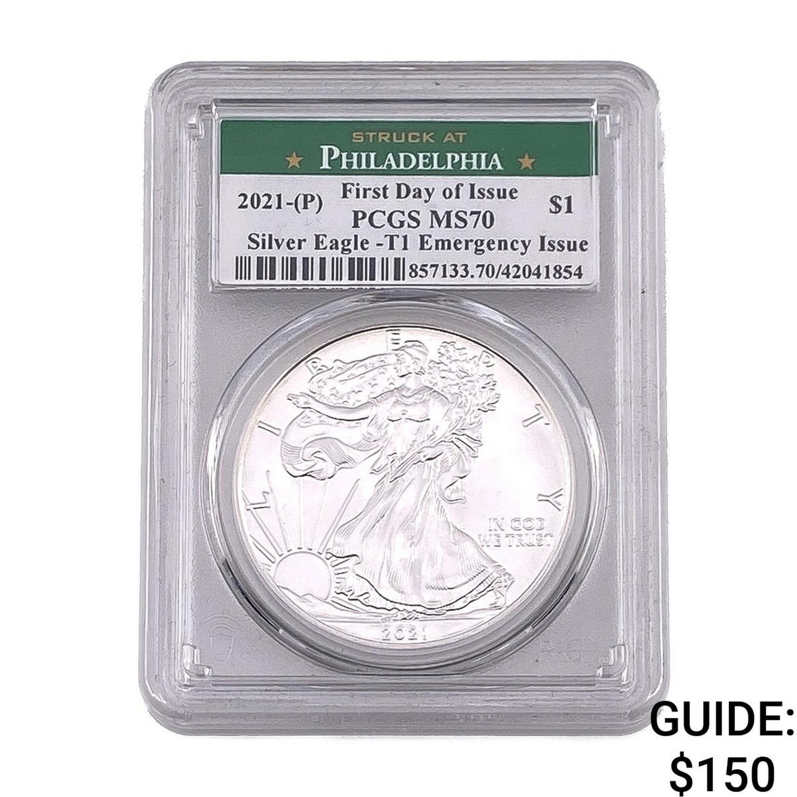 2021-[P] Silver Eagle PCGS 70 T1 Emergancy Issue: 2021-[P] Silver Eagle PCGS 70 T1 Emergancy Issue