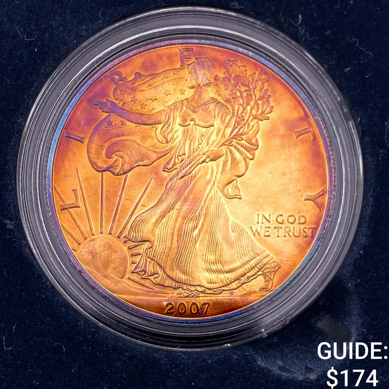 2007 Silver Eagle UNC Toned: 2007 Silver Eagle UNC Toned