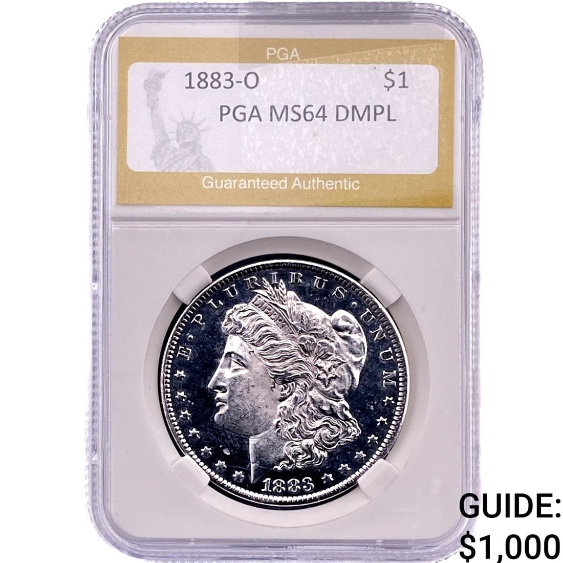 1883-O Morgan Silver Dollar PGA MS64 DMPL: 1883-O Morgan Silver Dollar PGA MS64 DMPL