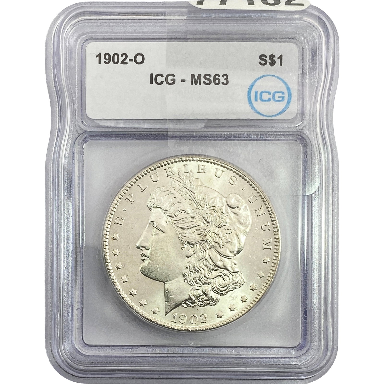 1902-O Morgan Silver Dollar ICG MS63: 1902-O Morgan Silver Dollar ICG MS63