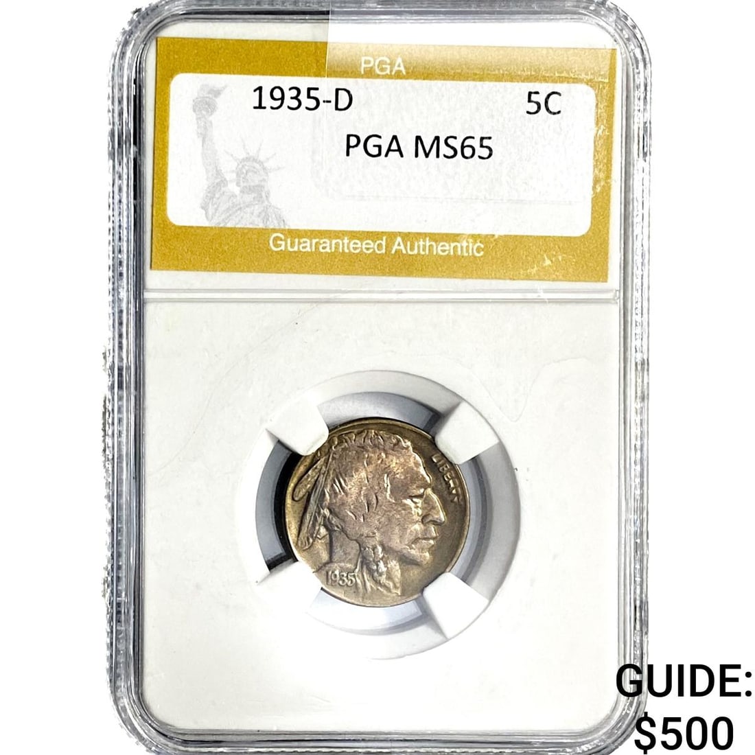 1935-D Buffalo Nickel PGA MS65: 1935-D Buffalo Nickel PGA MS65