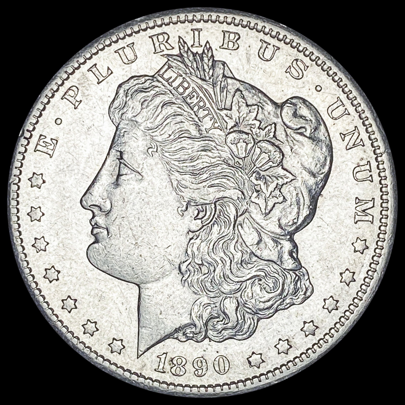1890-CC Silver Morgan Dollar CLOSELY UNCIRCULATED: 1890-CC Silver Morgan Dollar CLOSELY UNCIRCULATED