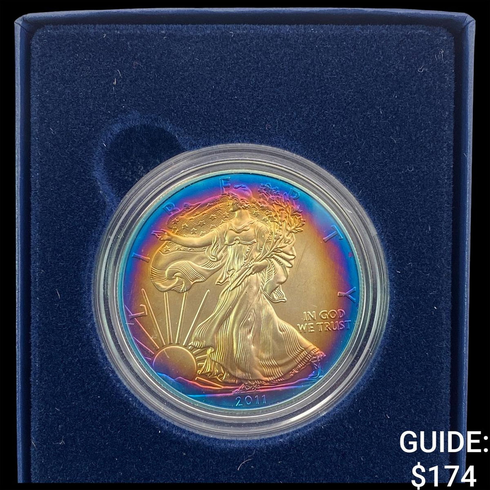 2011 Silver Eagle UNC Toned: 2011 Silver Eagle UNC Toned