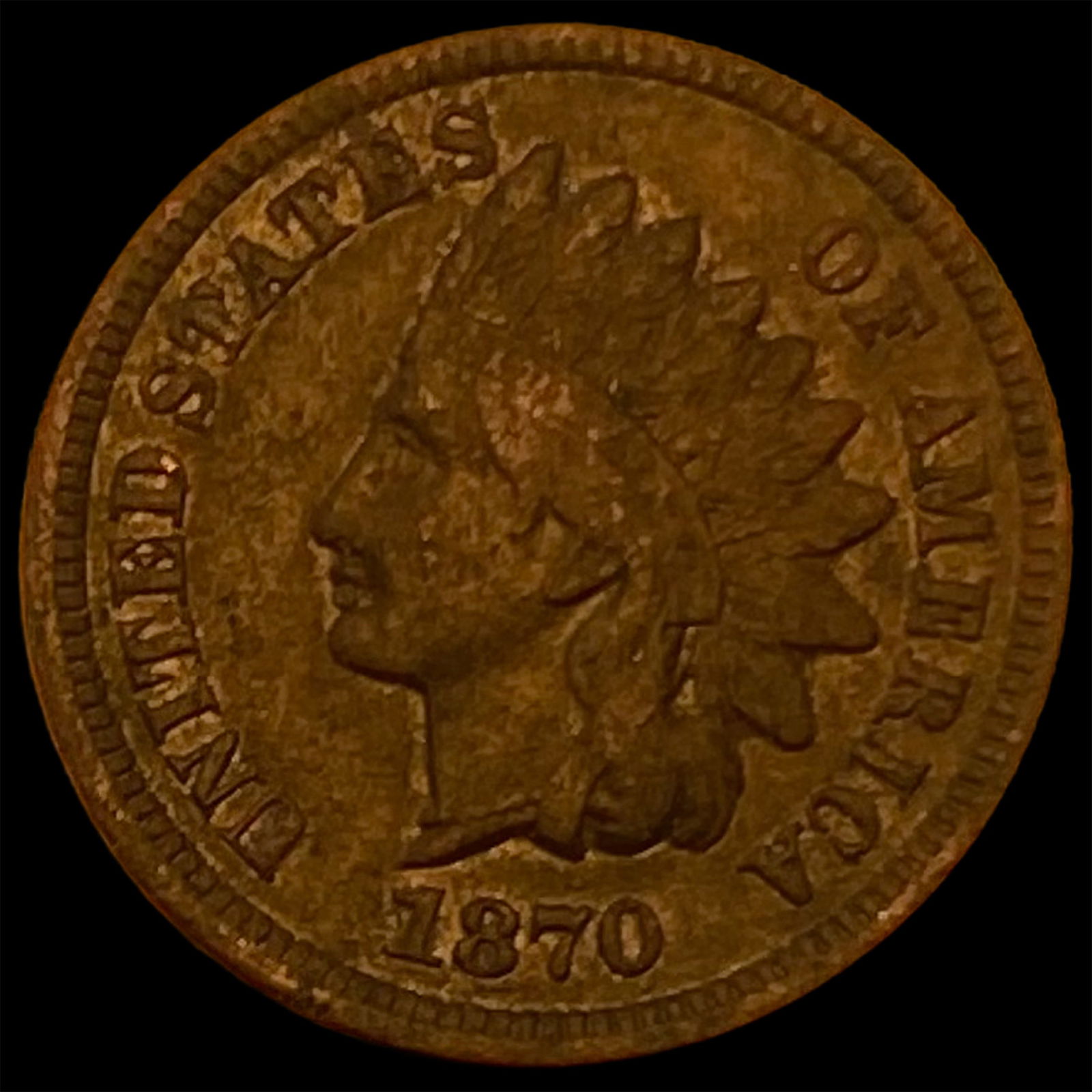 1870 Indian Head Cent CHOICE AU (1 of 2)