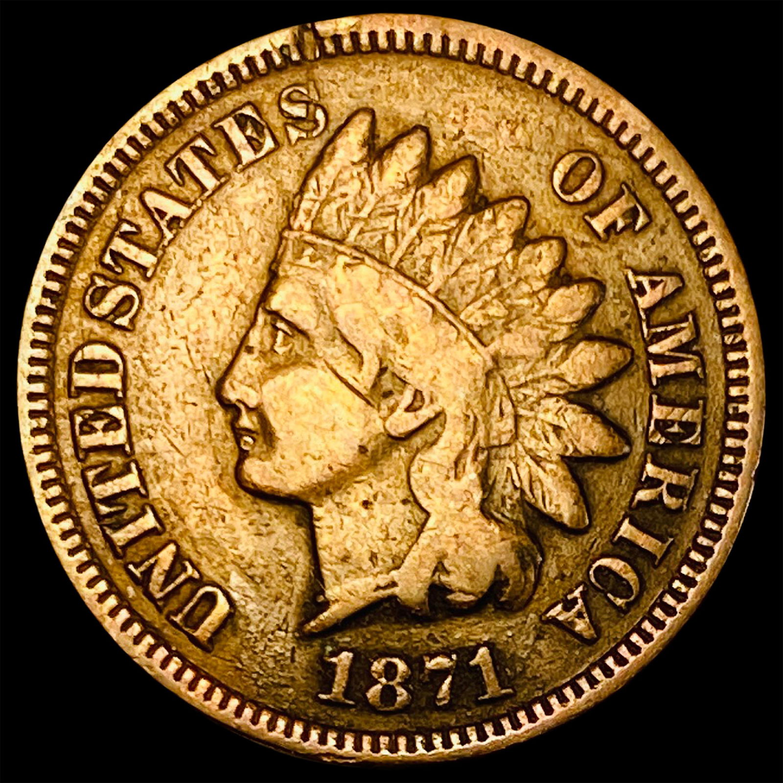 1871 Indian Head Cent LIGHTLY CIRCULATED (1 of 2)