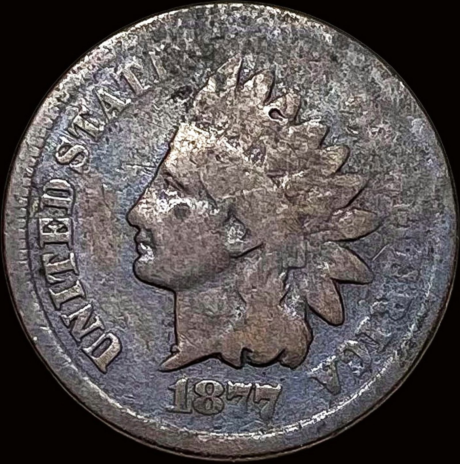 1877 Indian Head Cent NICELY CIRCULATED (1 of 2)