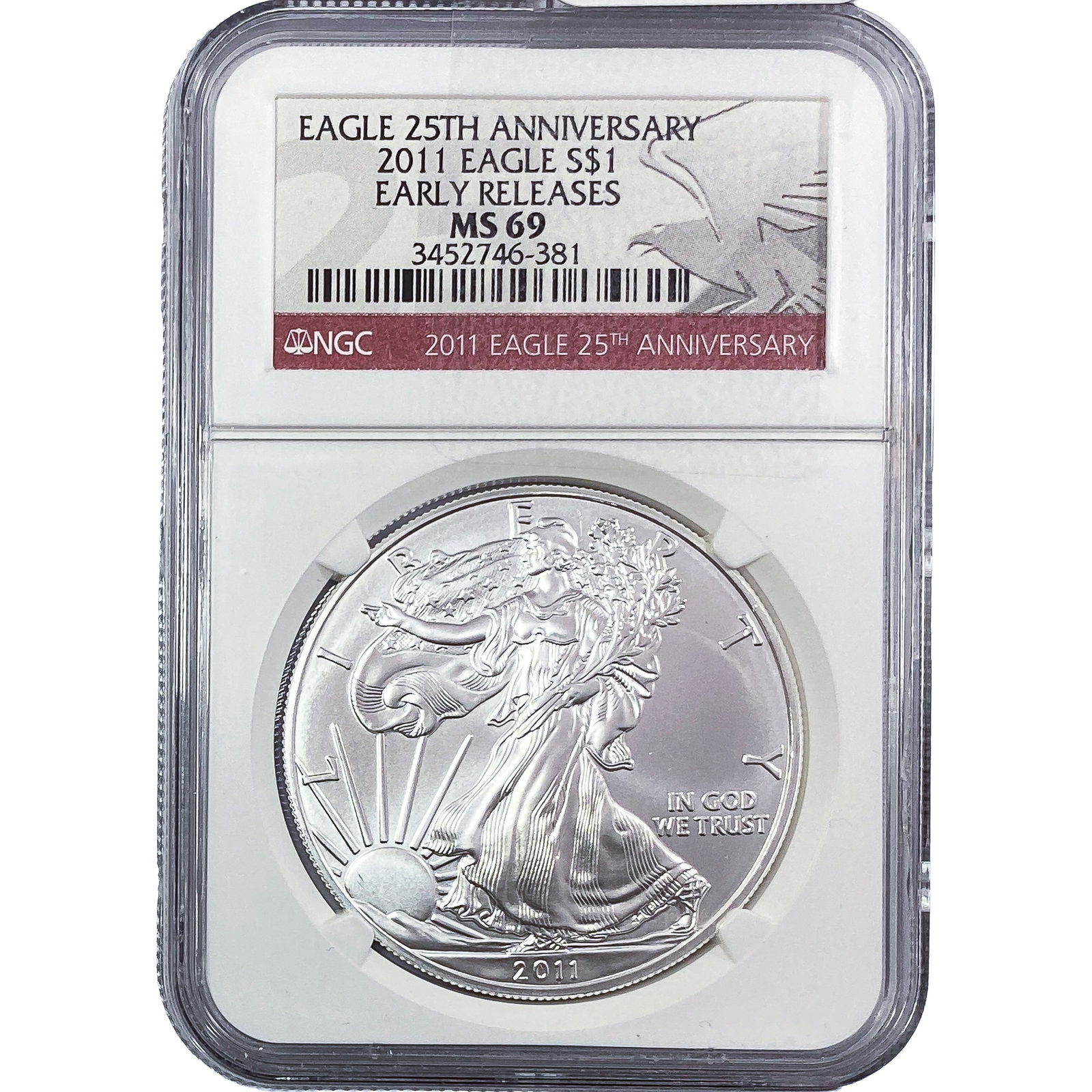 2011 Silver Eagle NGC MS69 (1 of 2)