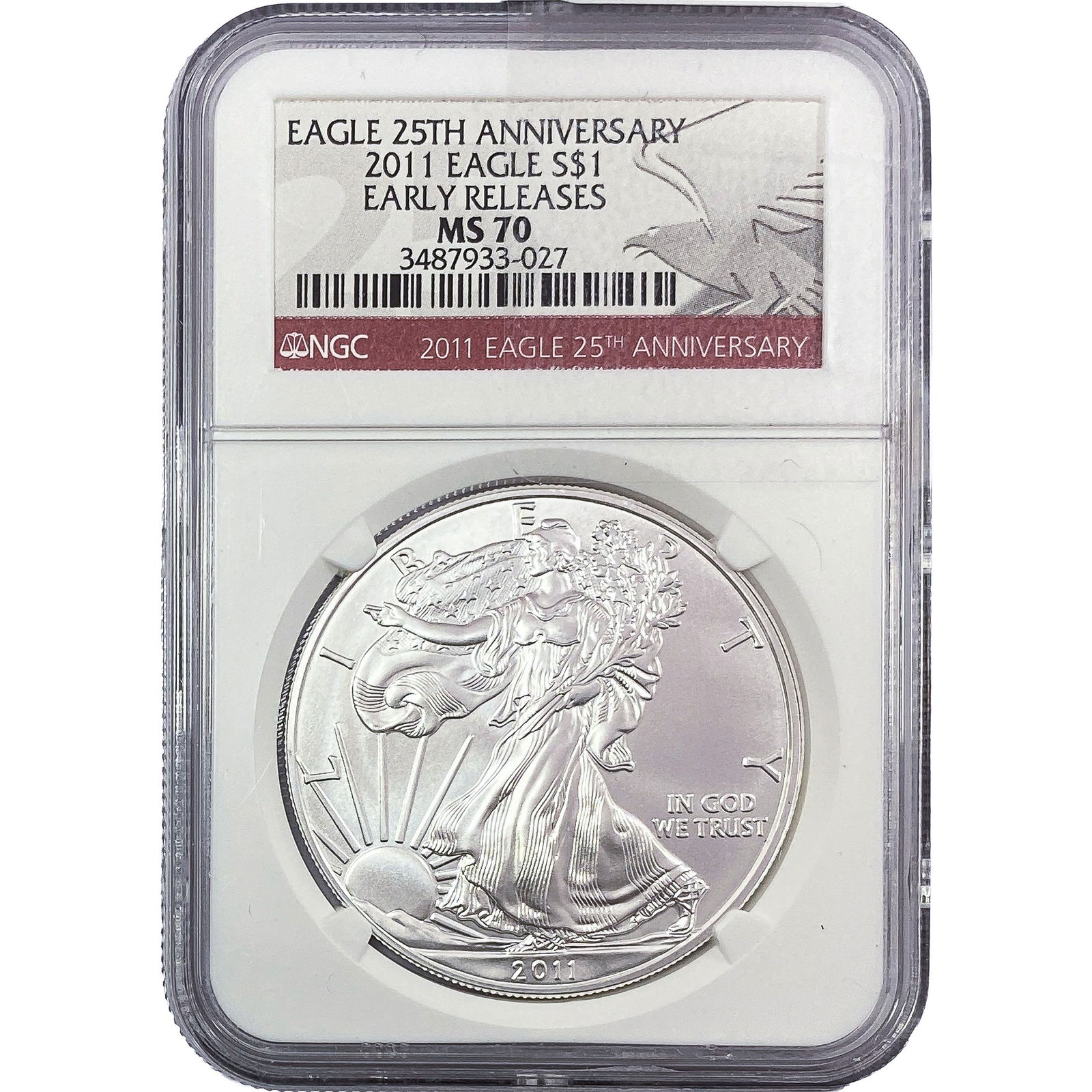 2011 Silver Eagle NGC MS70 (1 of 2)