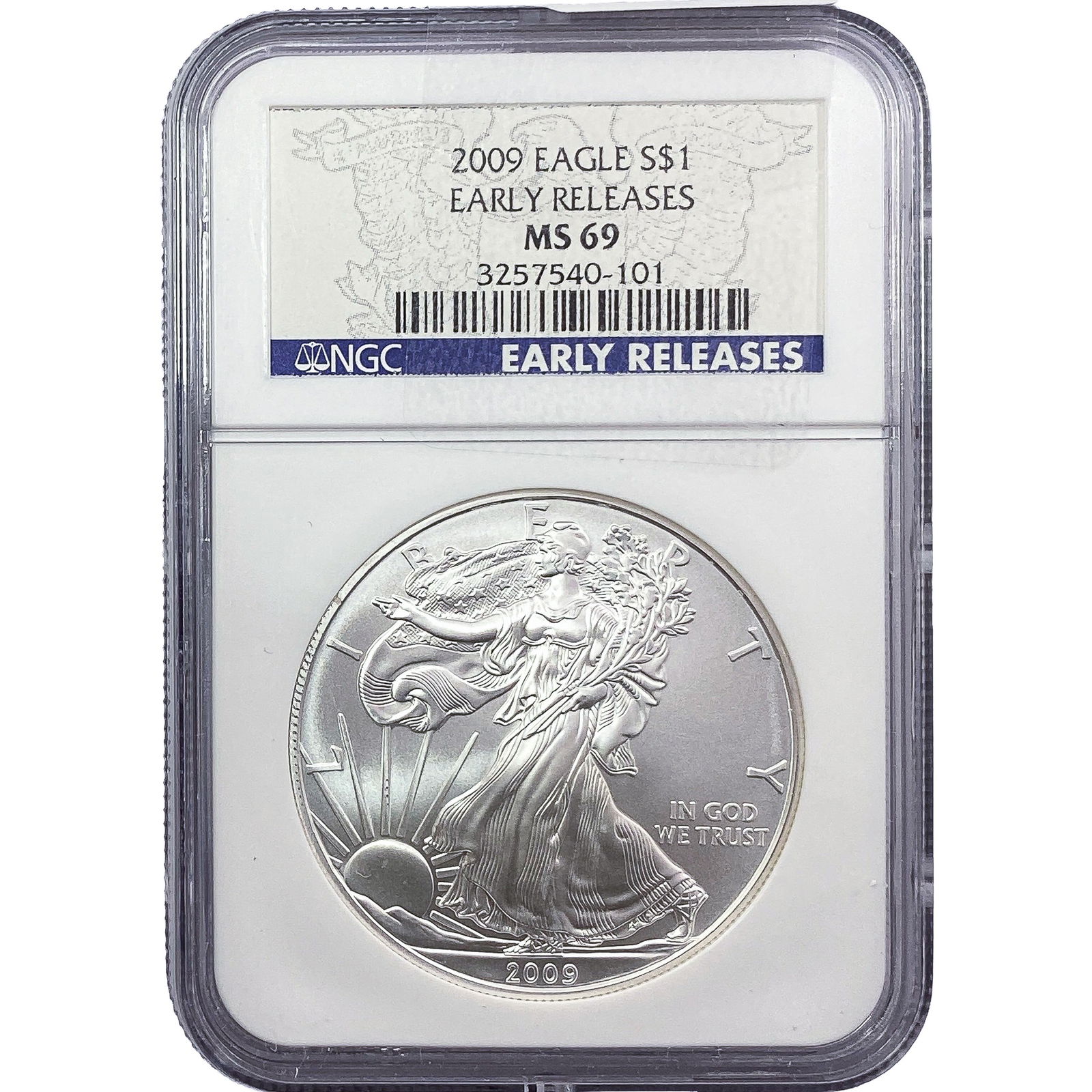 2009 Silver Eagle NGC MS69 (1 of 2)