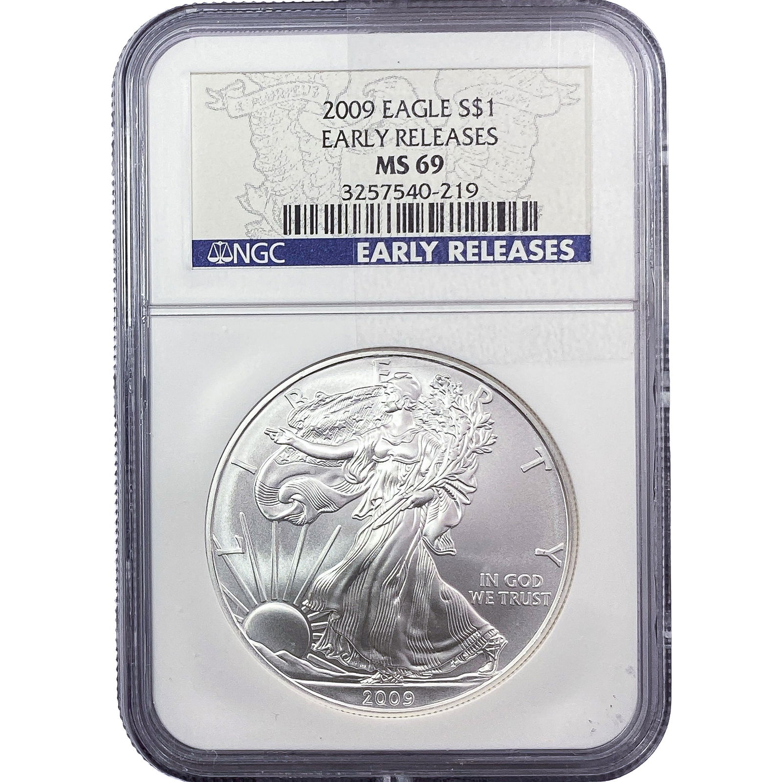 2009 Silver Eagle NGC MS69 (1 of 2)