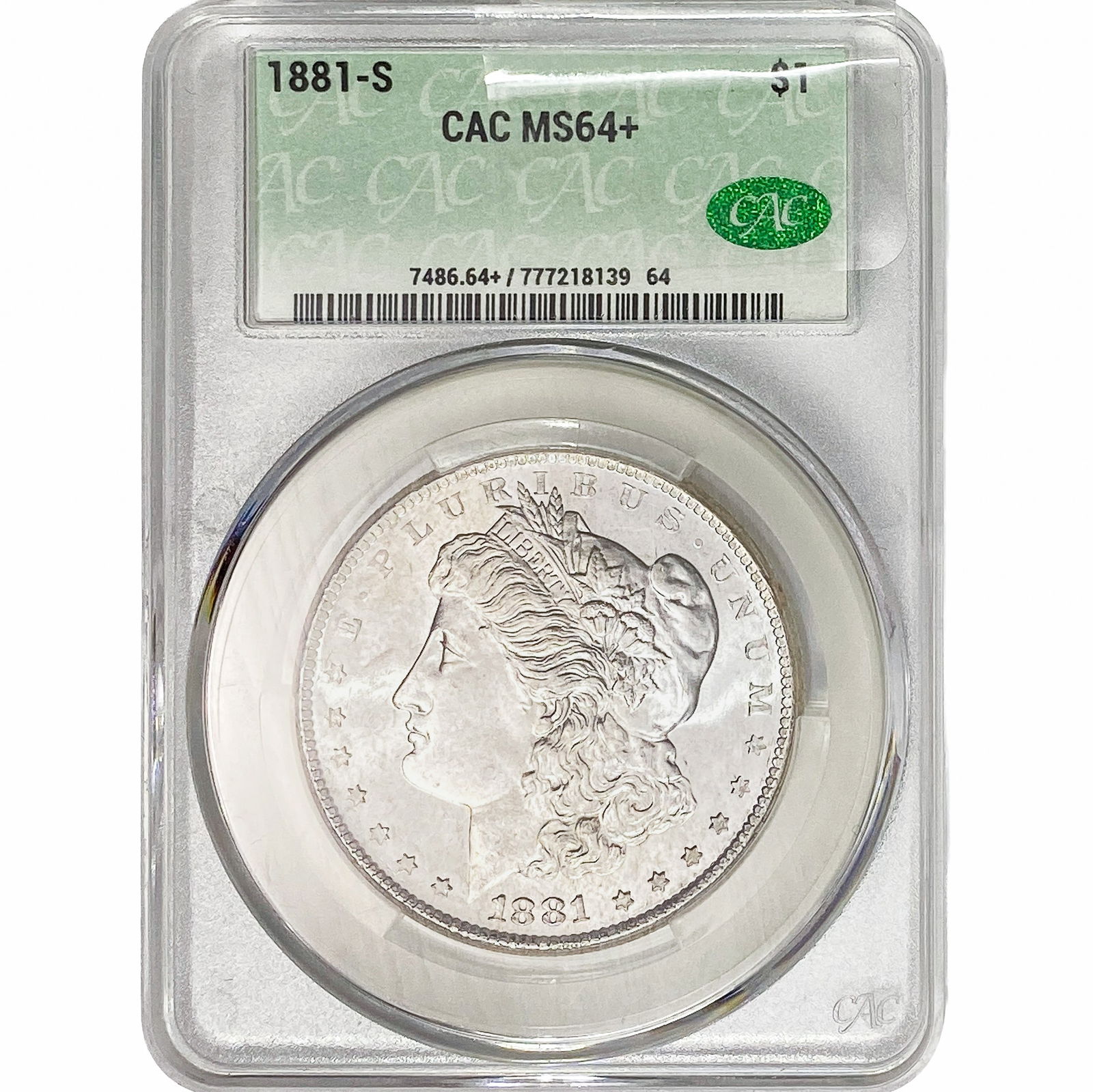 1881-S Morgan Silver Dollar CAC MS64+ (1 of 2)