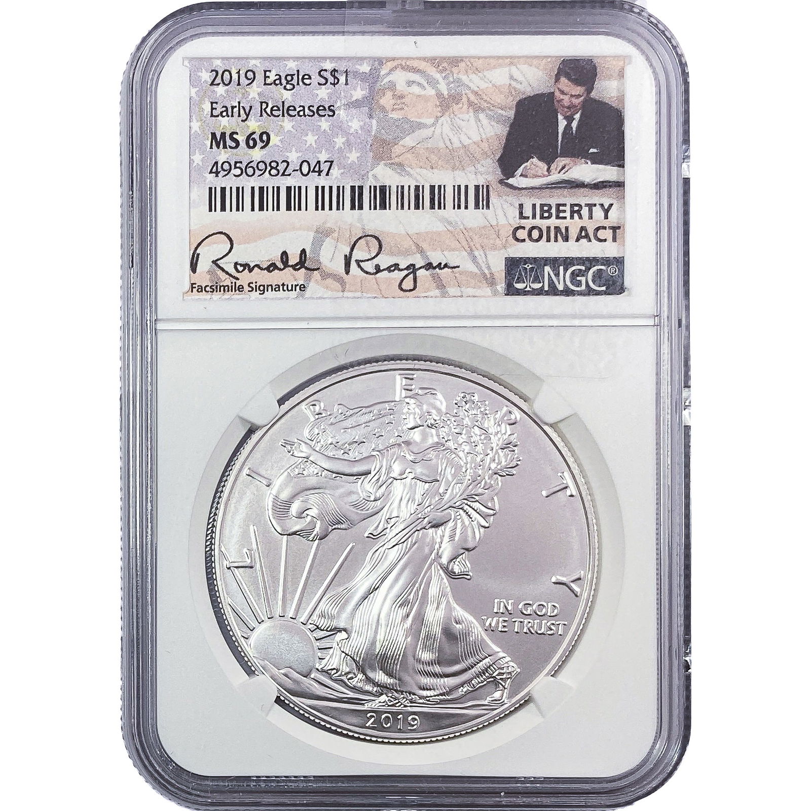 2019 Silver Eagle NGC MS69 (1 of 2)