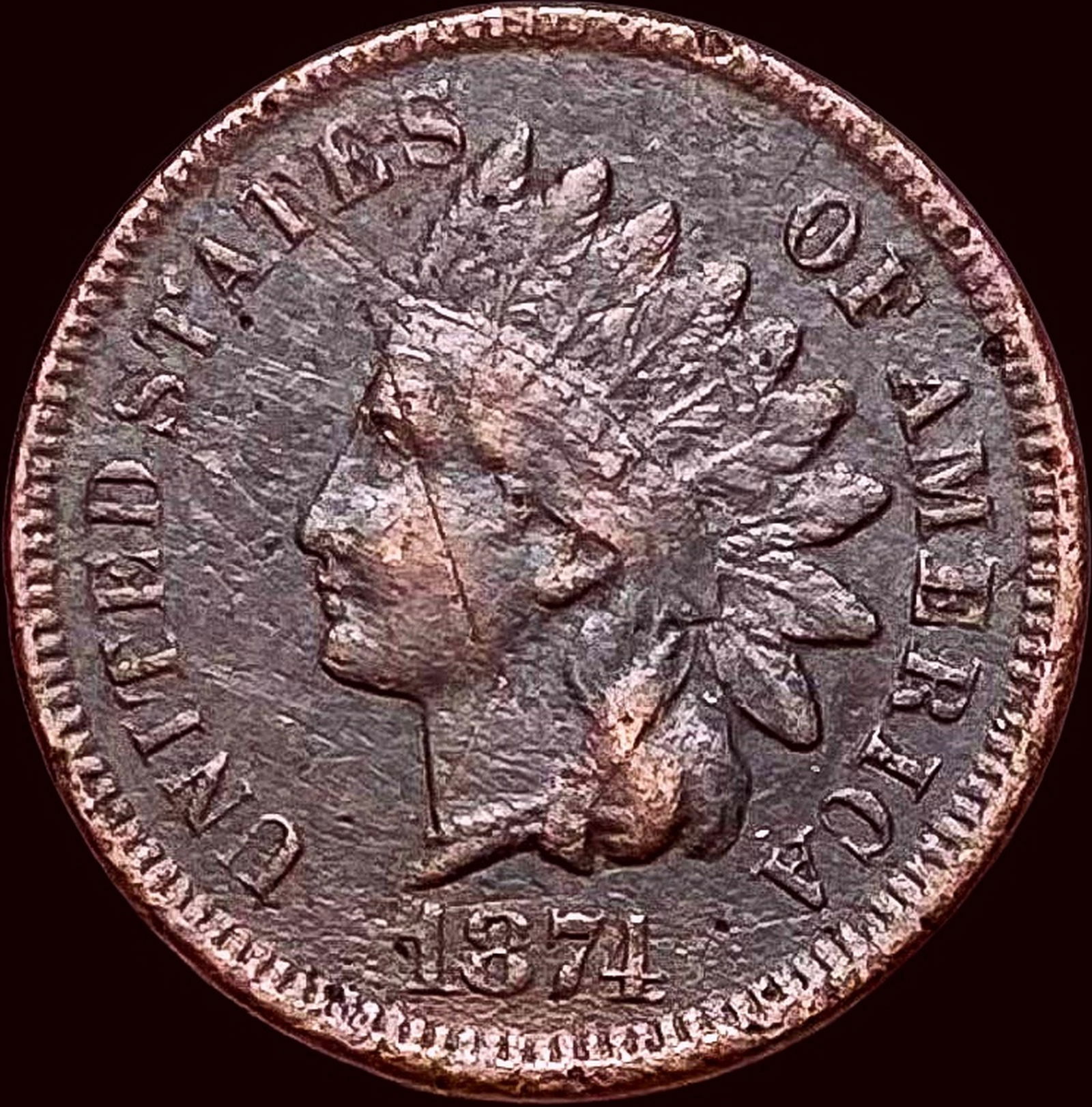 1874 Indian Head Cent HIGH GRADE (1 of 2)