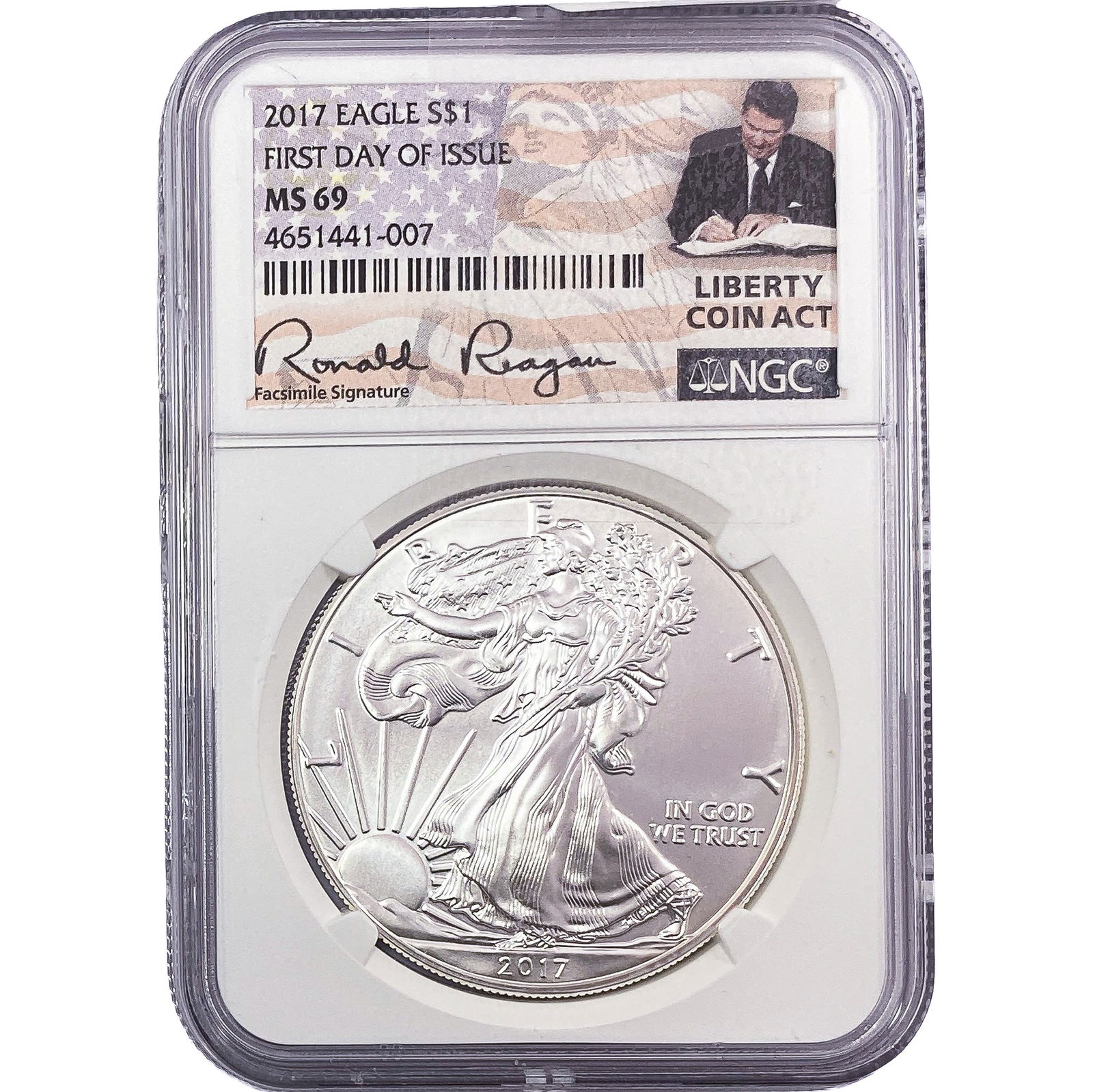2017 Silver Eagle NGC MS69 (1 of 2)