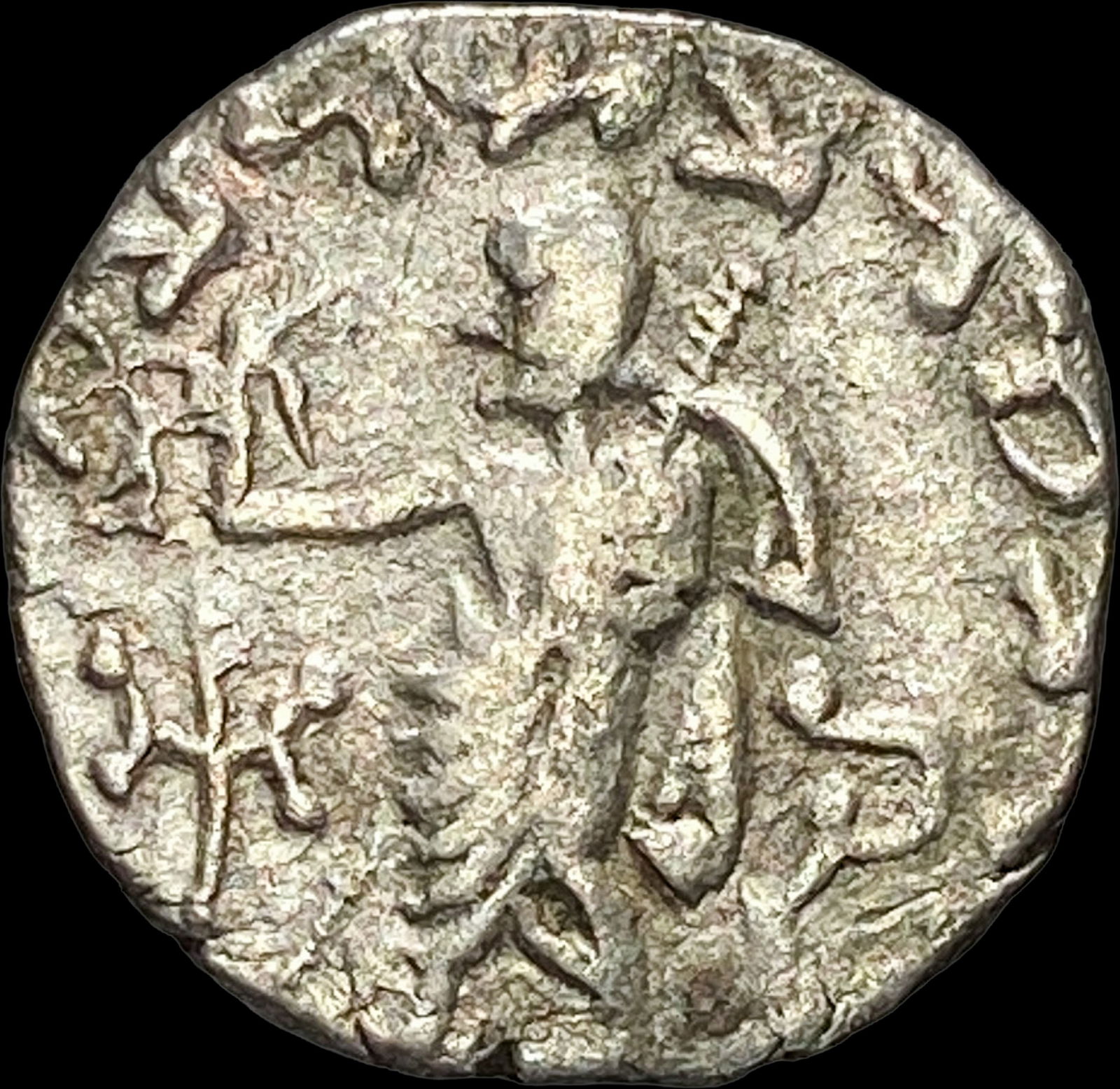 58-12 BC Indo-Scythian SIlver Drachm NEARLY UNCIRCULATED (1 of 2)