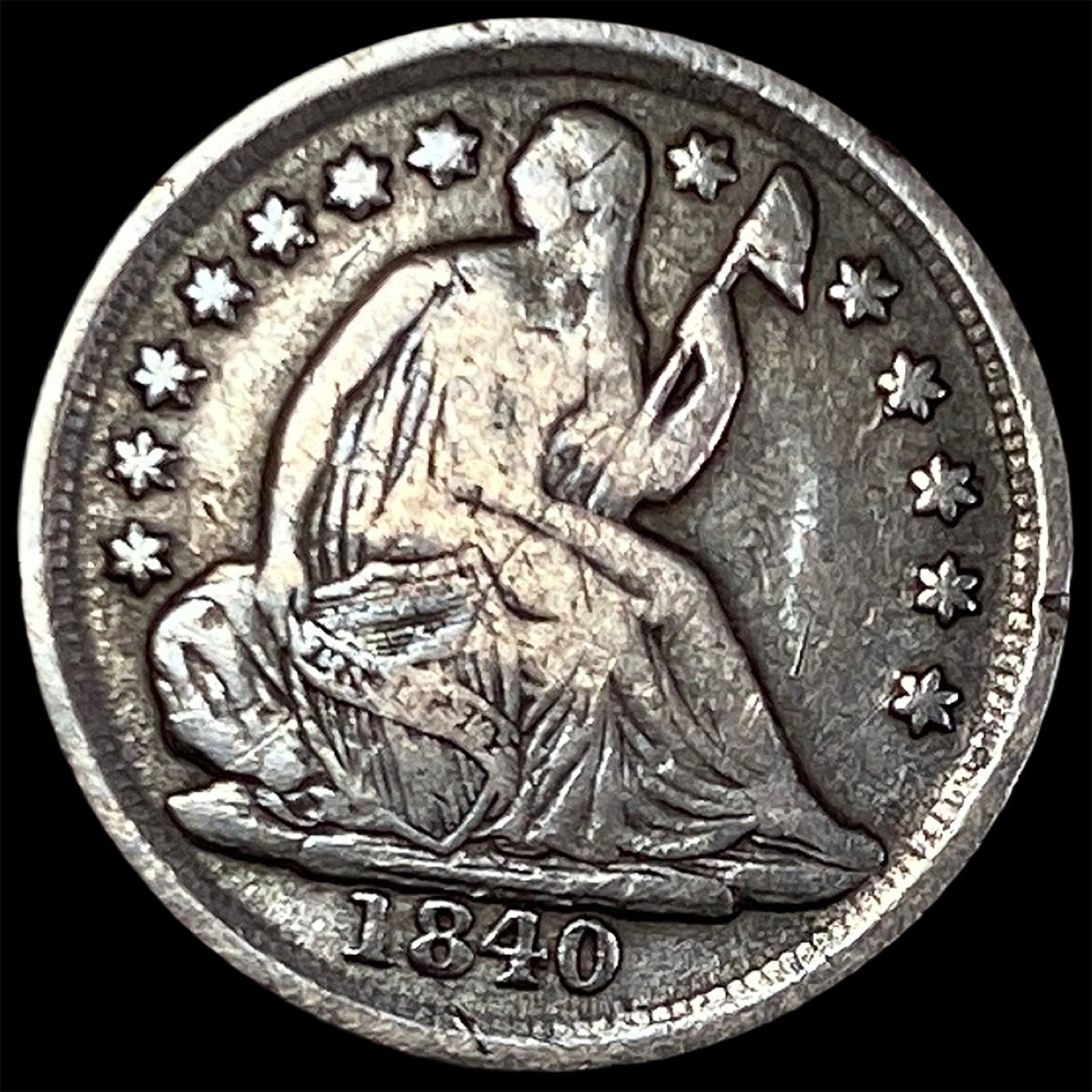 1840-O Seated Liberty Half Dime LIGHTLY  CIRCULATED (1 of 2)