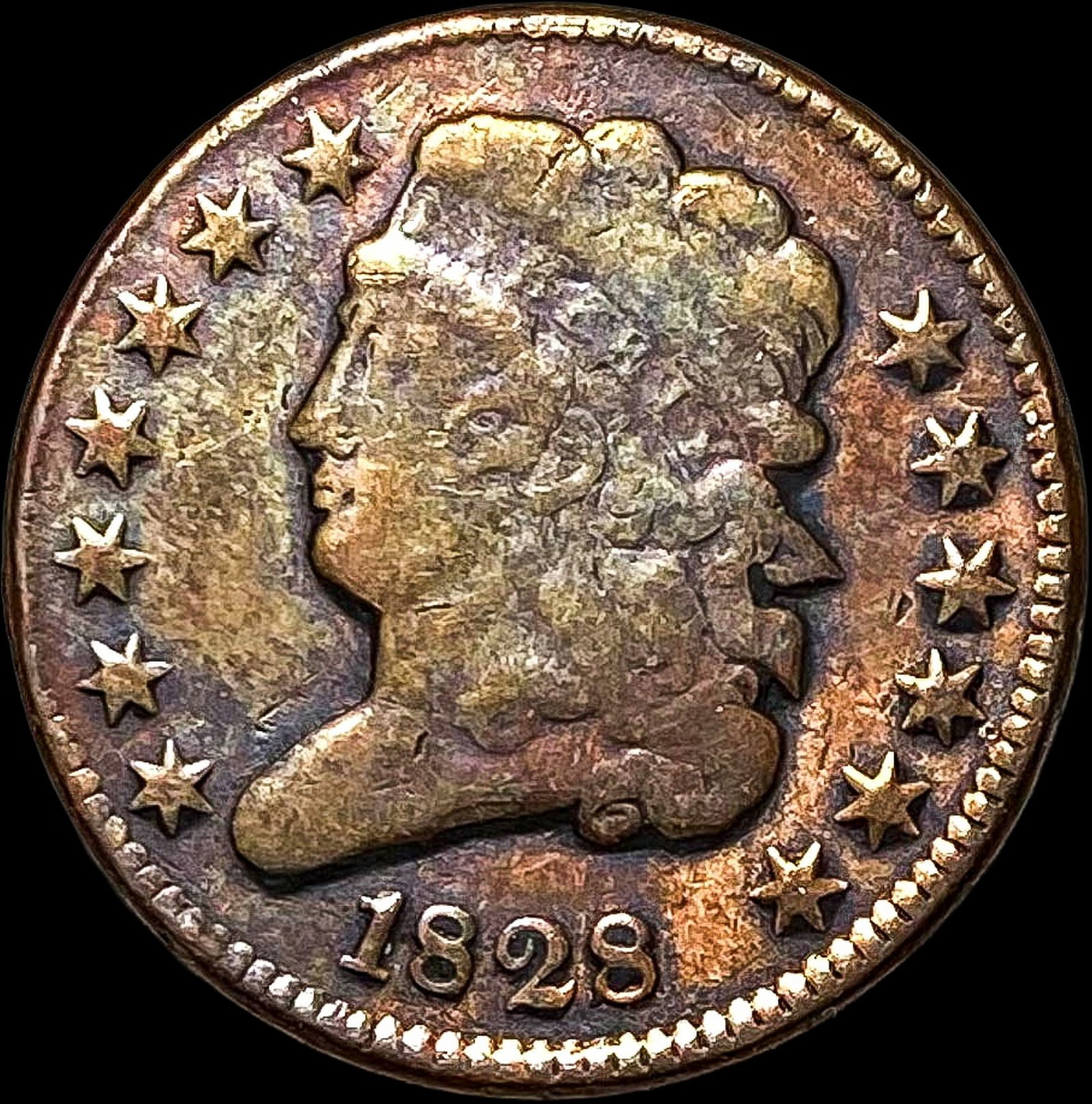 1828 Classic Head Half Cent NICELY CIRCULATED (1 of 2)