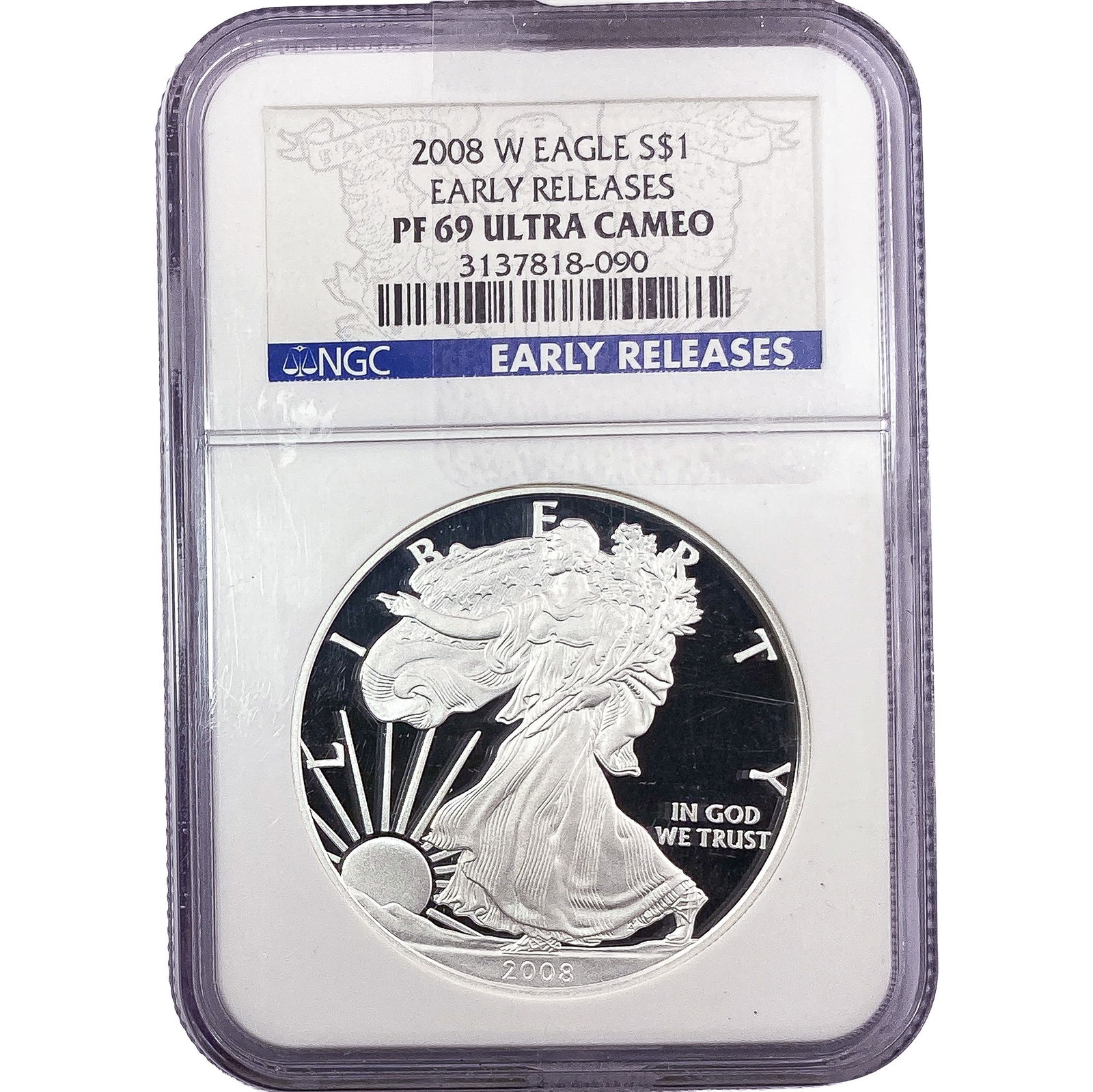2008-W Silver Eagle NGC PF69 Ultra Cameo (1 of 2)