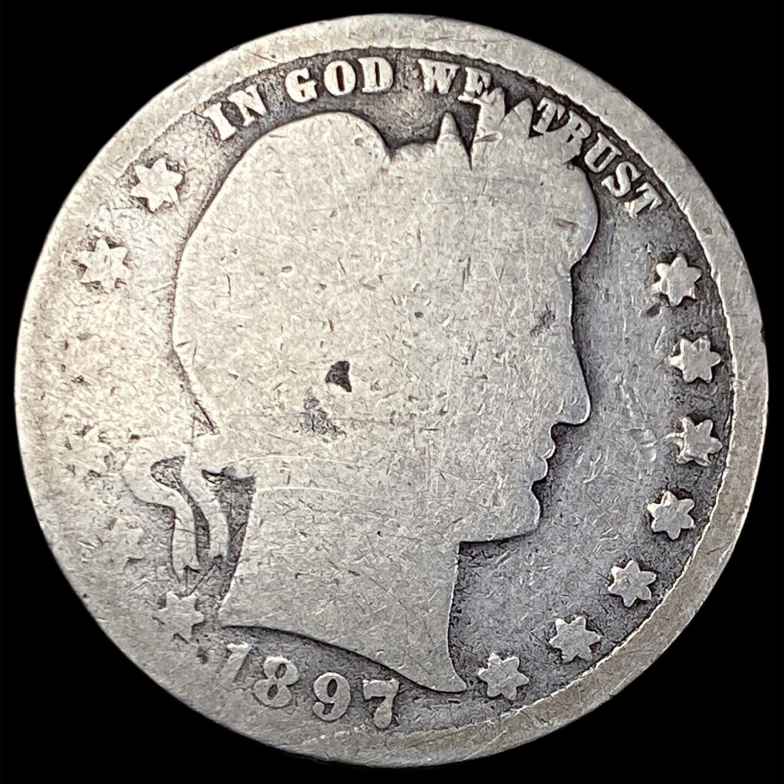 1897-O Barber Silver Quarter NICELY  CIRCULATED (1 of 2)