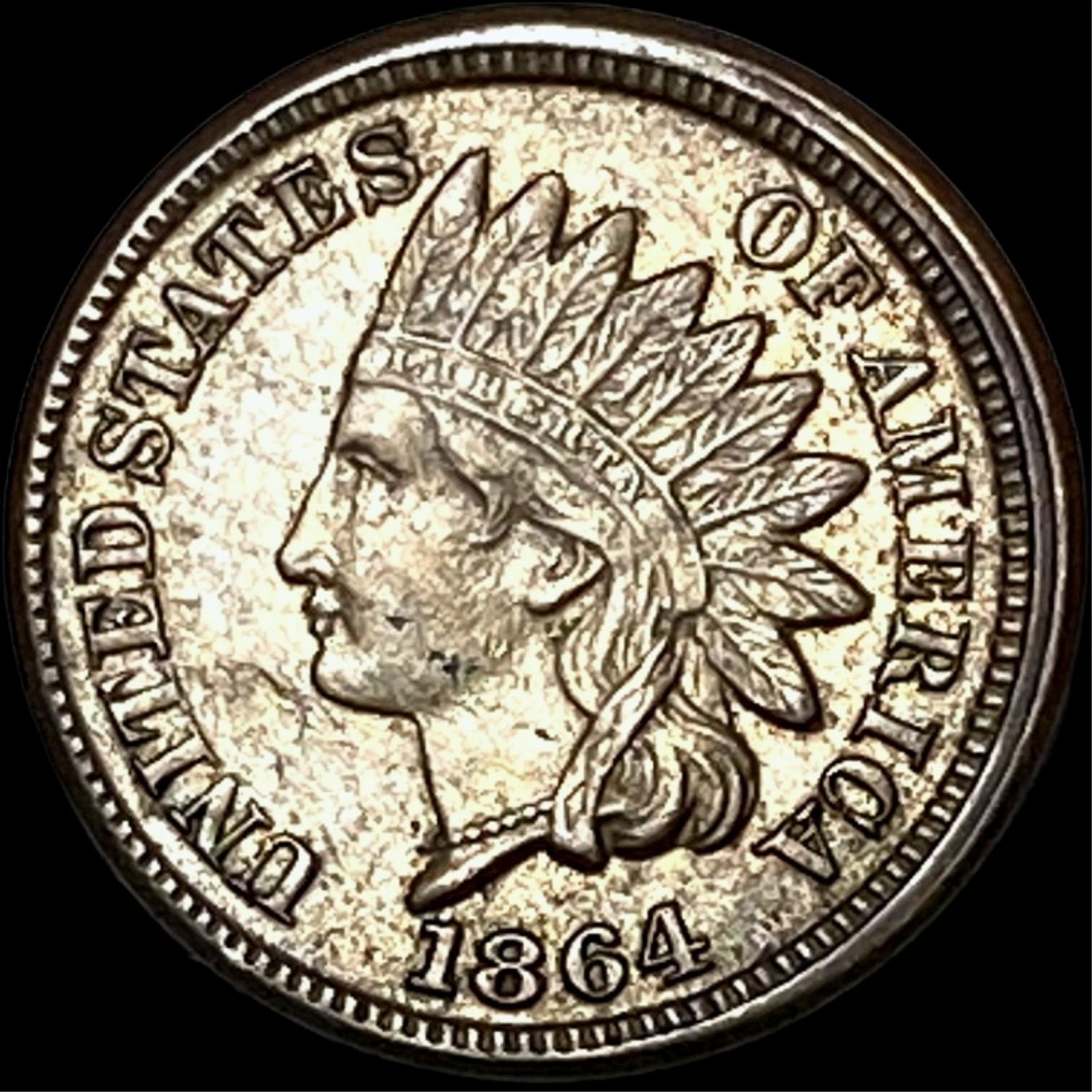 1864 Indian Head Cent NEARLY UNCIRCULATED (1 of 2)