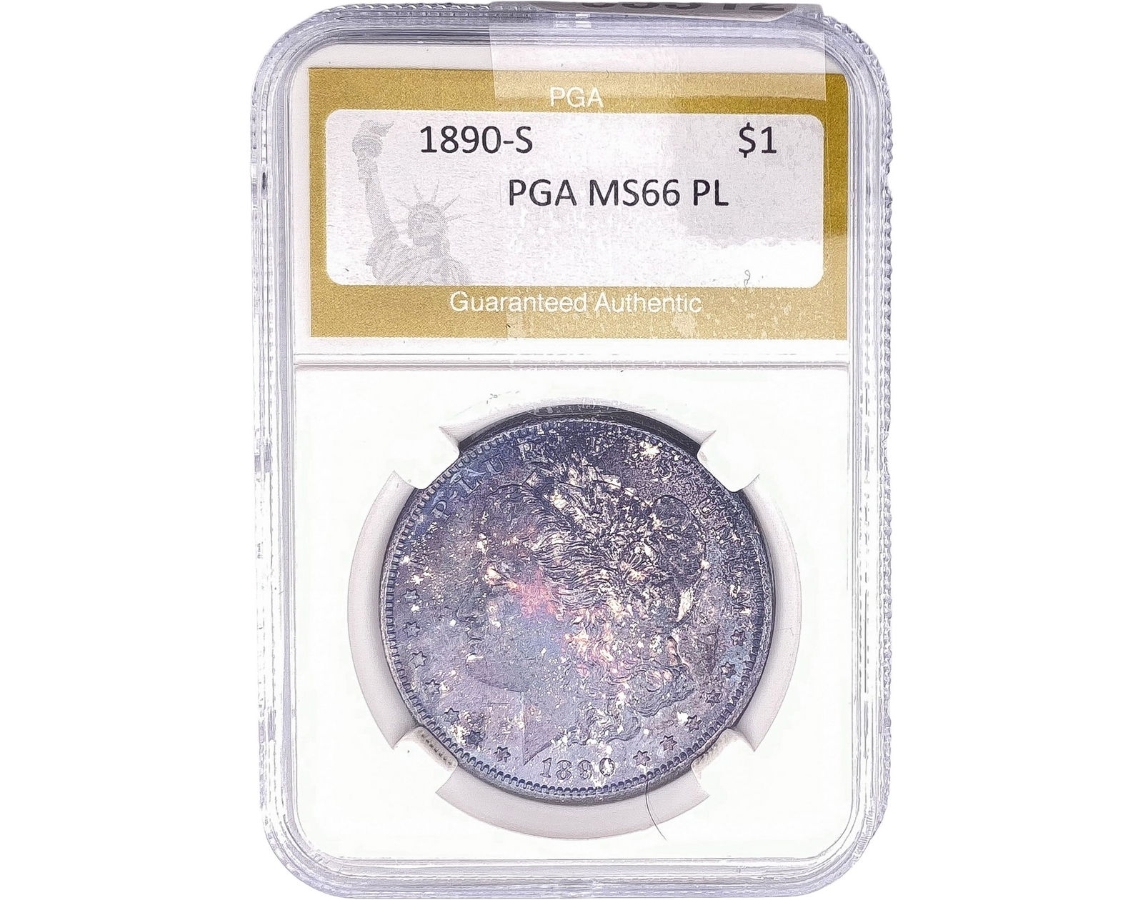 1890-S Morgan Silver Dollar PGA MS66 PL (1 of 2)