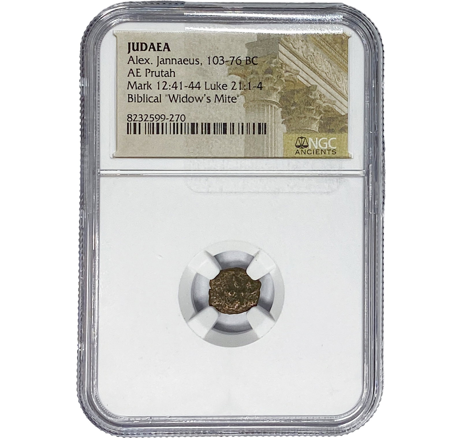 Judaea Alex. Jannaeus, 103-76 BC Widow's Mite NGC: Judaea Alex. Jannaeus, 103-76 BC Widow's Mite NGC