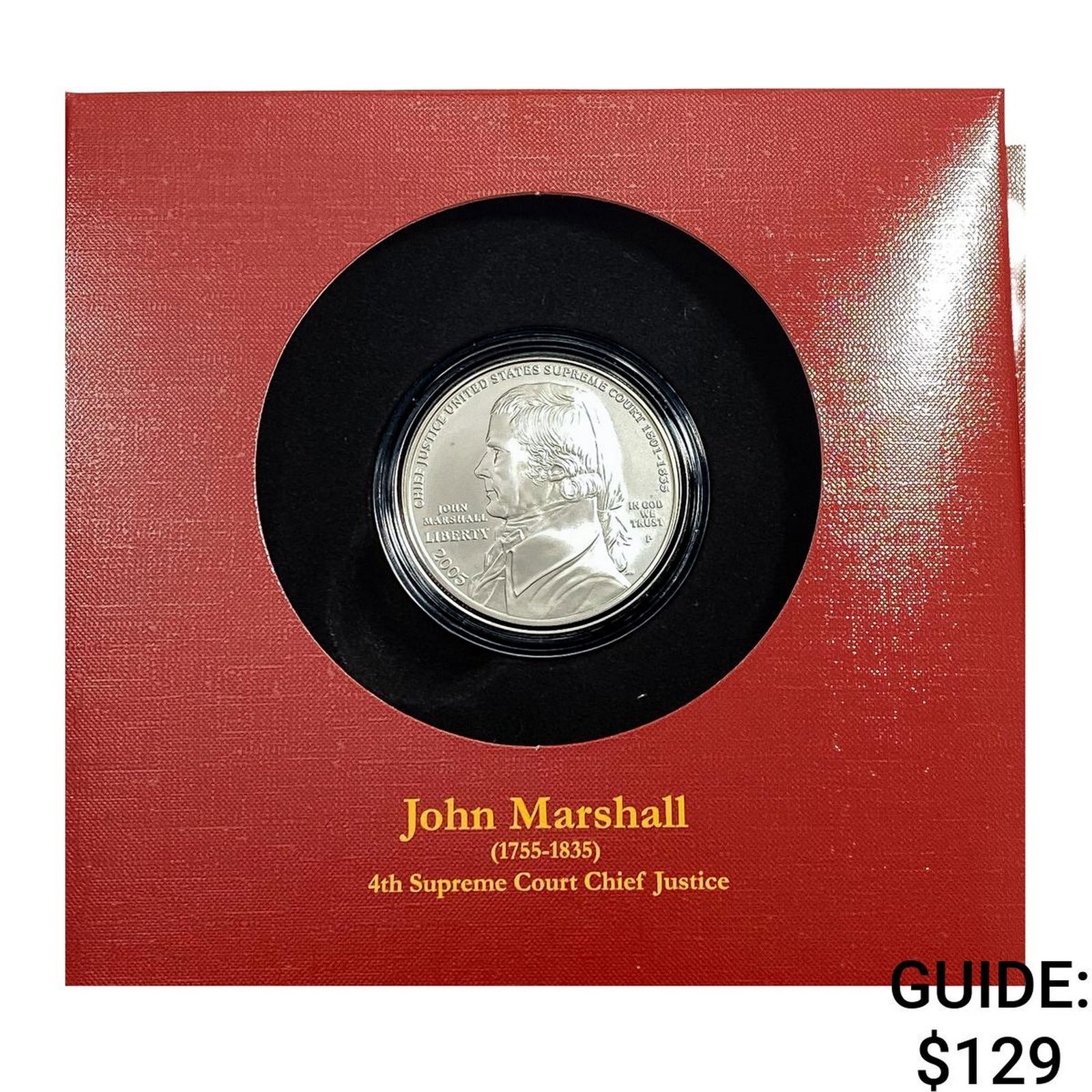2005 Chief Justice John Marshall Silver Dollar: 2005 Chief Justice John Marshall Silver Dollar