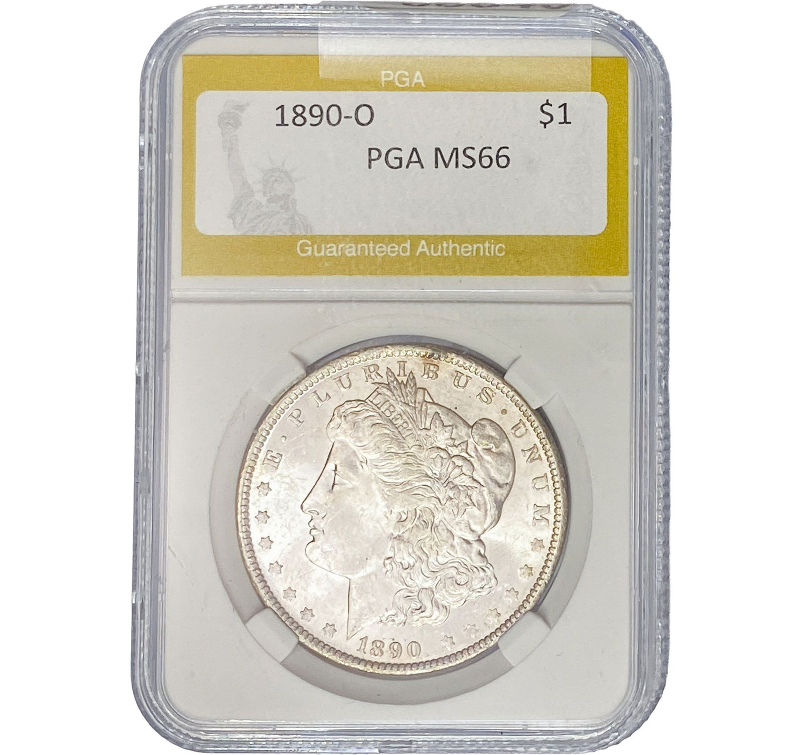 1890-O Morgan Silver Dollar PGA MS66 (1 of 2)