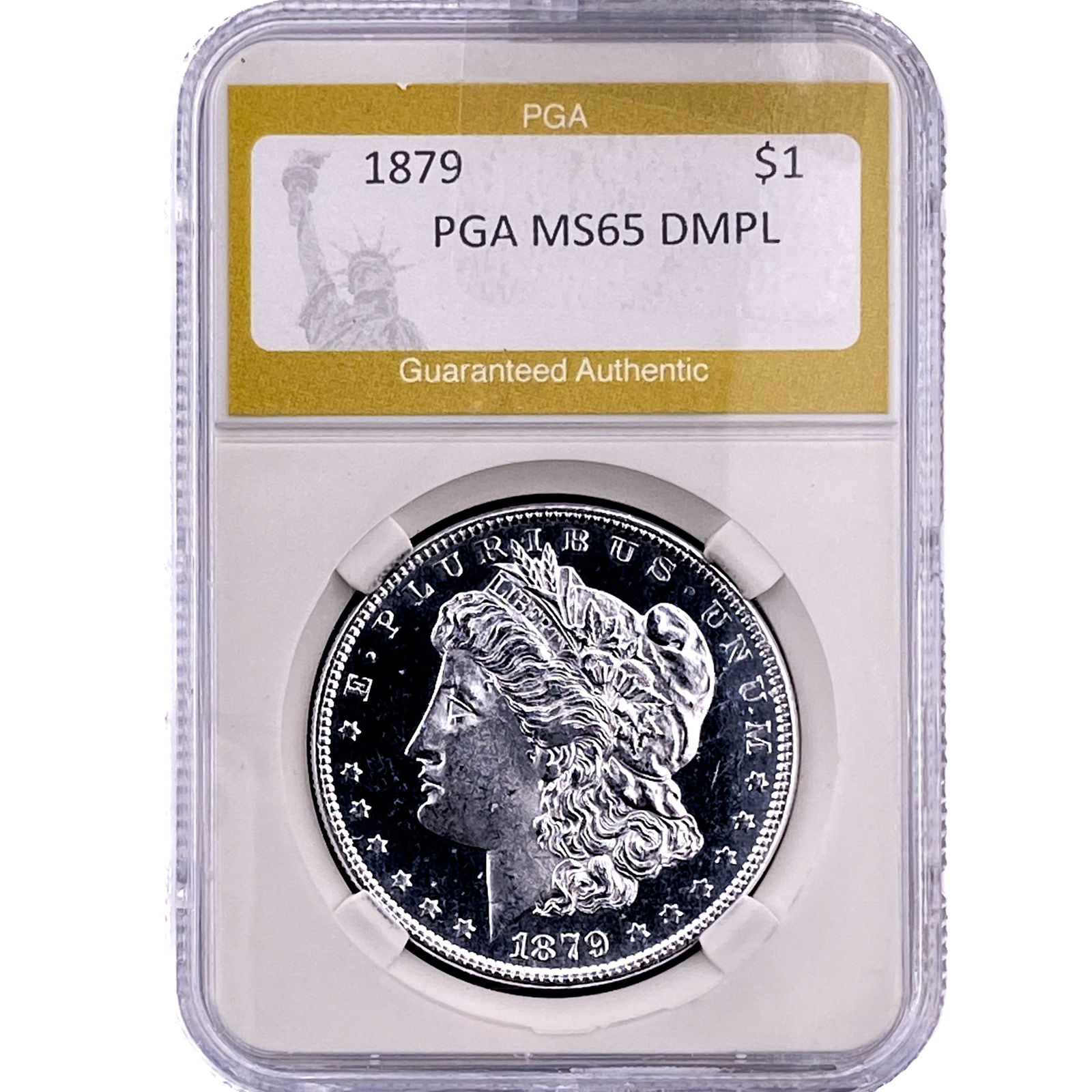 1879 Morgan Silver Dollar PGA MS65 DMPL (1 of 2)