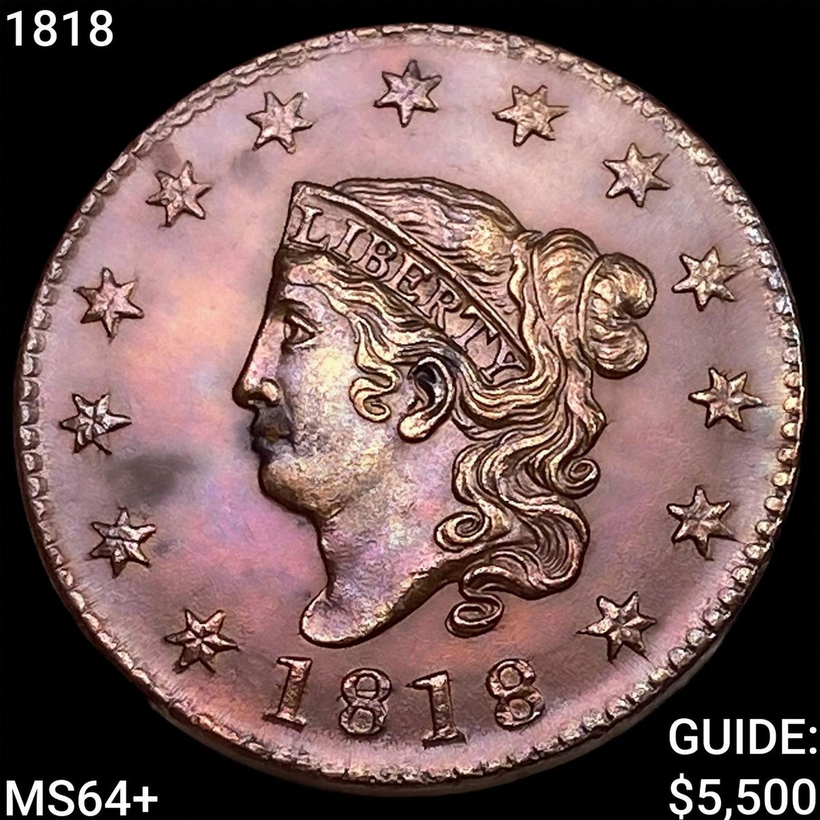 1818 Classic Head Large Cent CHOICE BU+ (1 of 2)