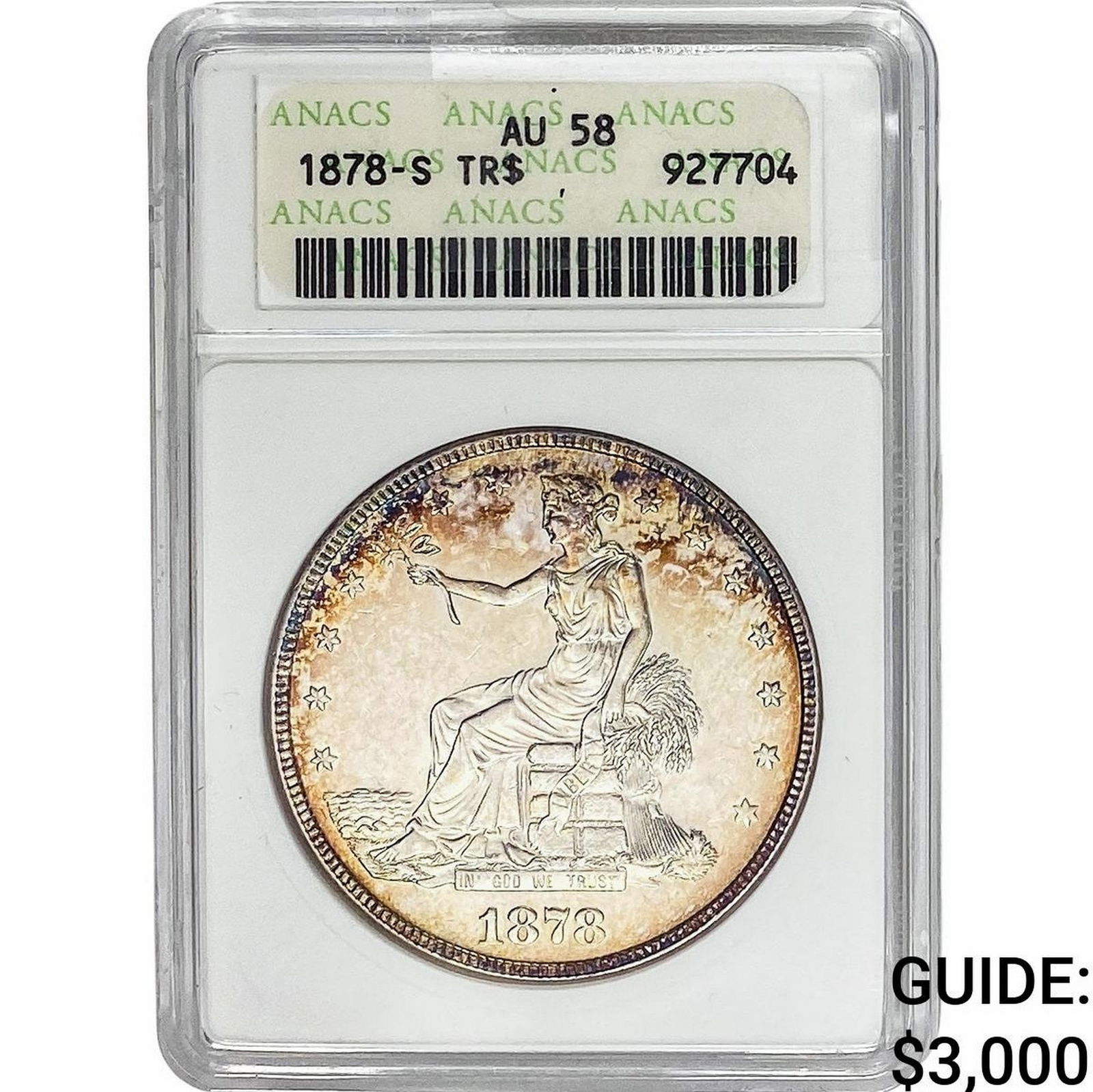 1878-S Silver Trade Dollar ANACS AU58 (1 of 2)