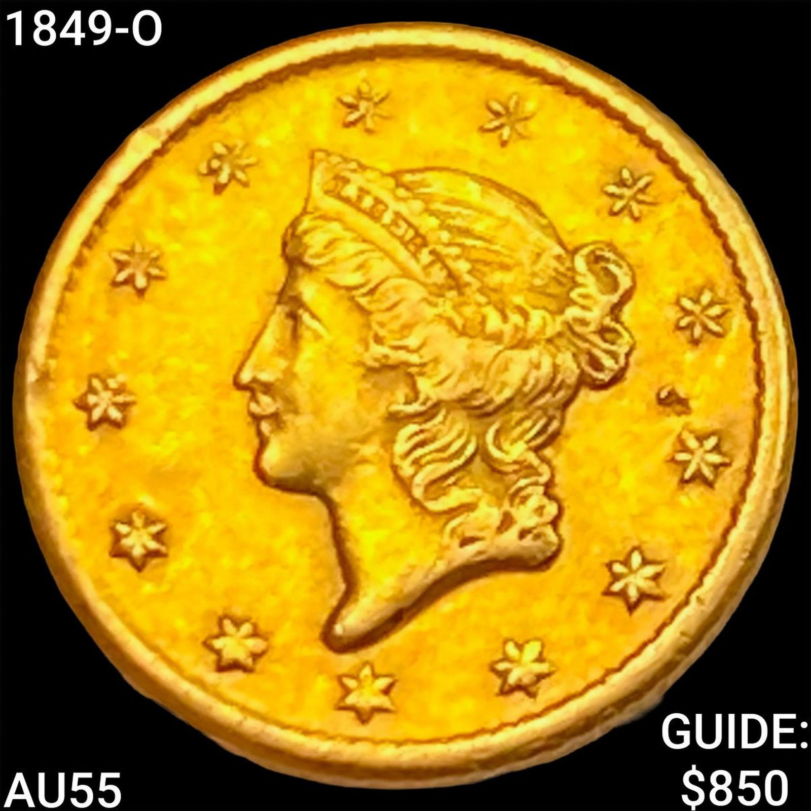 1849-O Rare Gold Dollar HIGH GRADE (1 of 2)