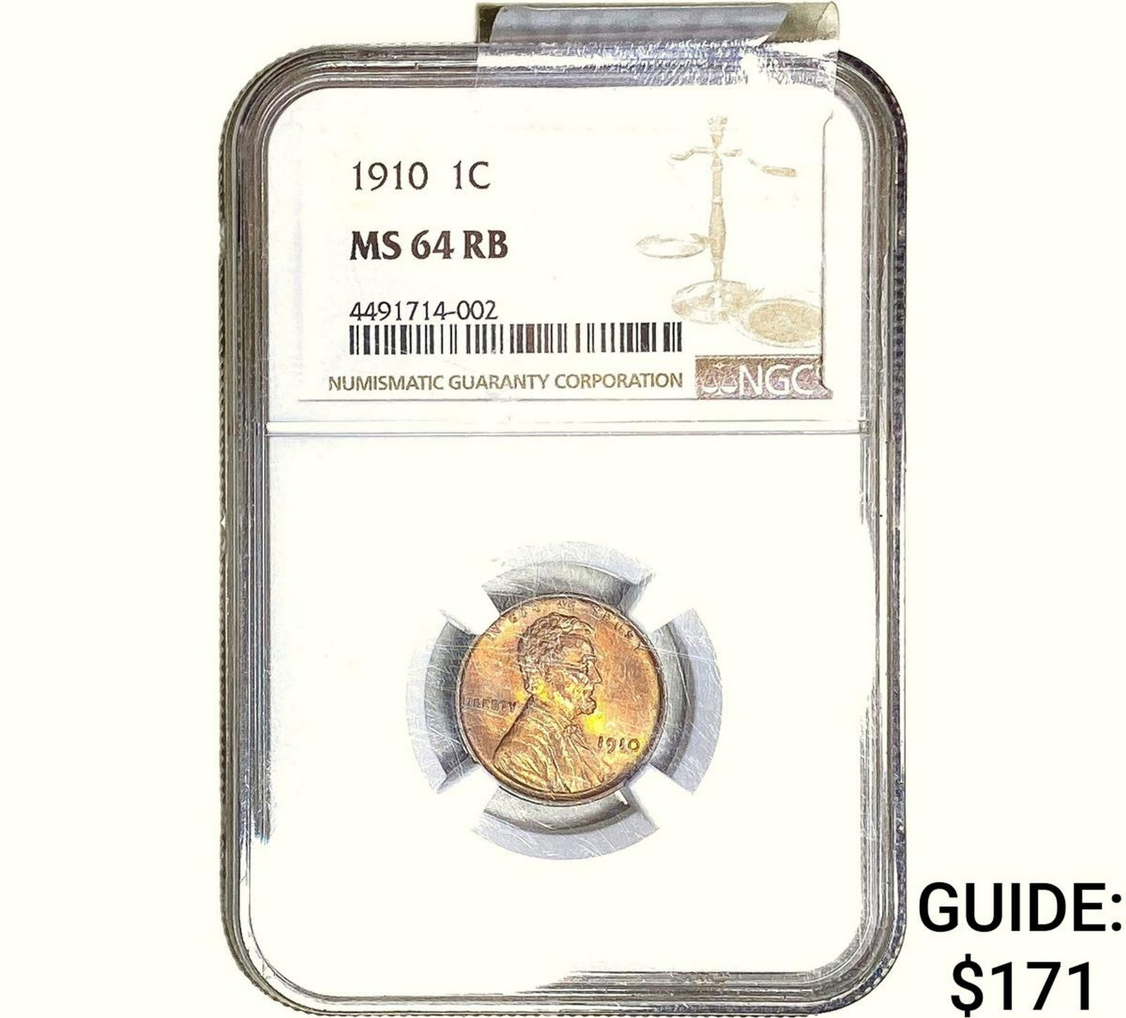 1910 Wheat Cent NGC MS64 RB (1 of 2)