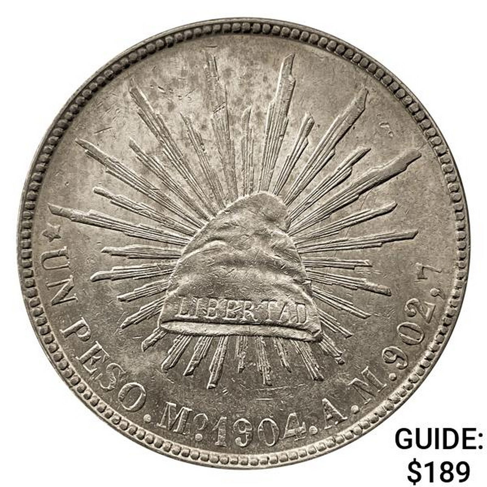 1902Mo AM Mexico Silver Peso CHOICE AU (1 of 2)