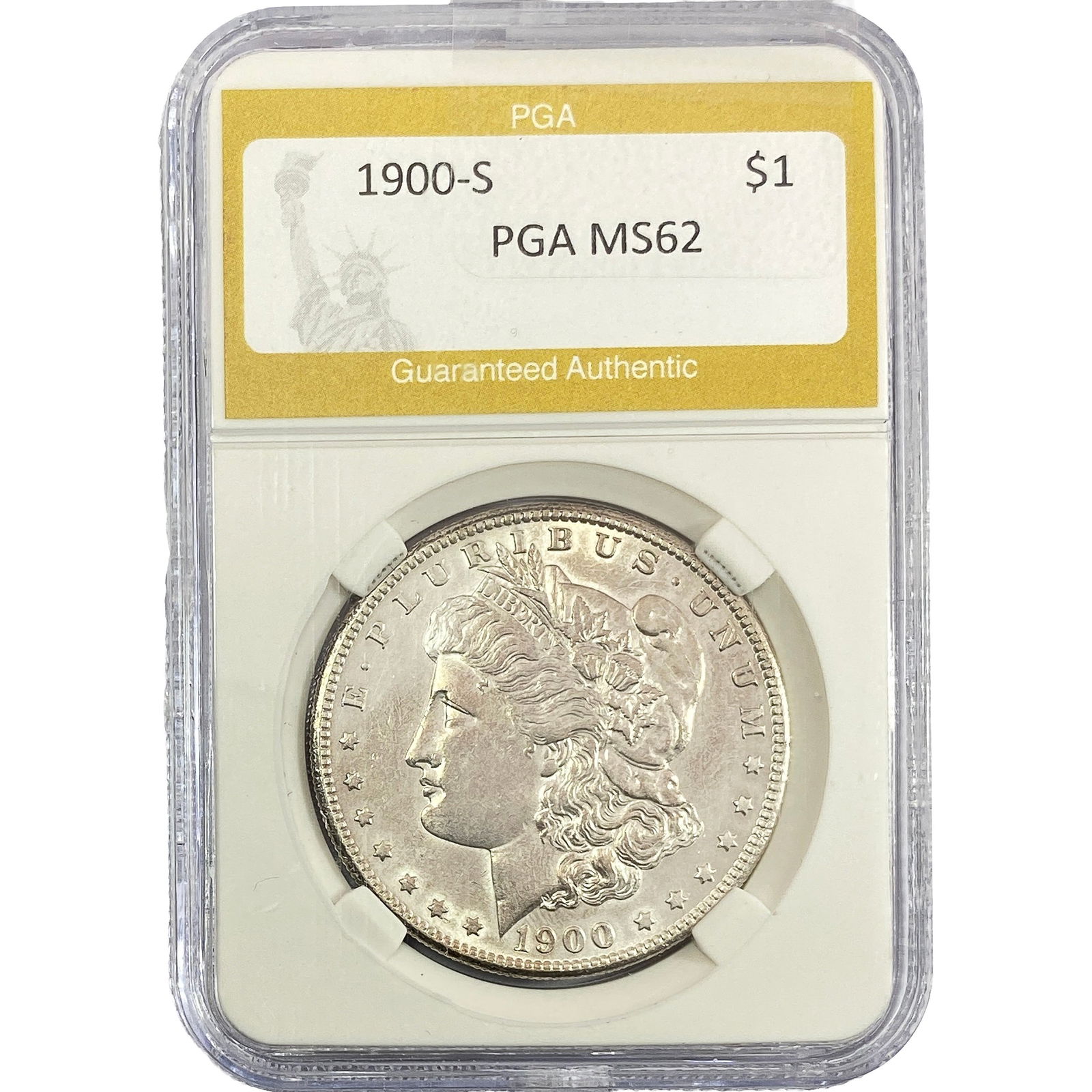 1900-S Morgan Silver Dollar PGA MS62 (1 of 2)
