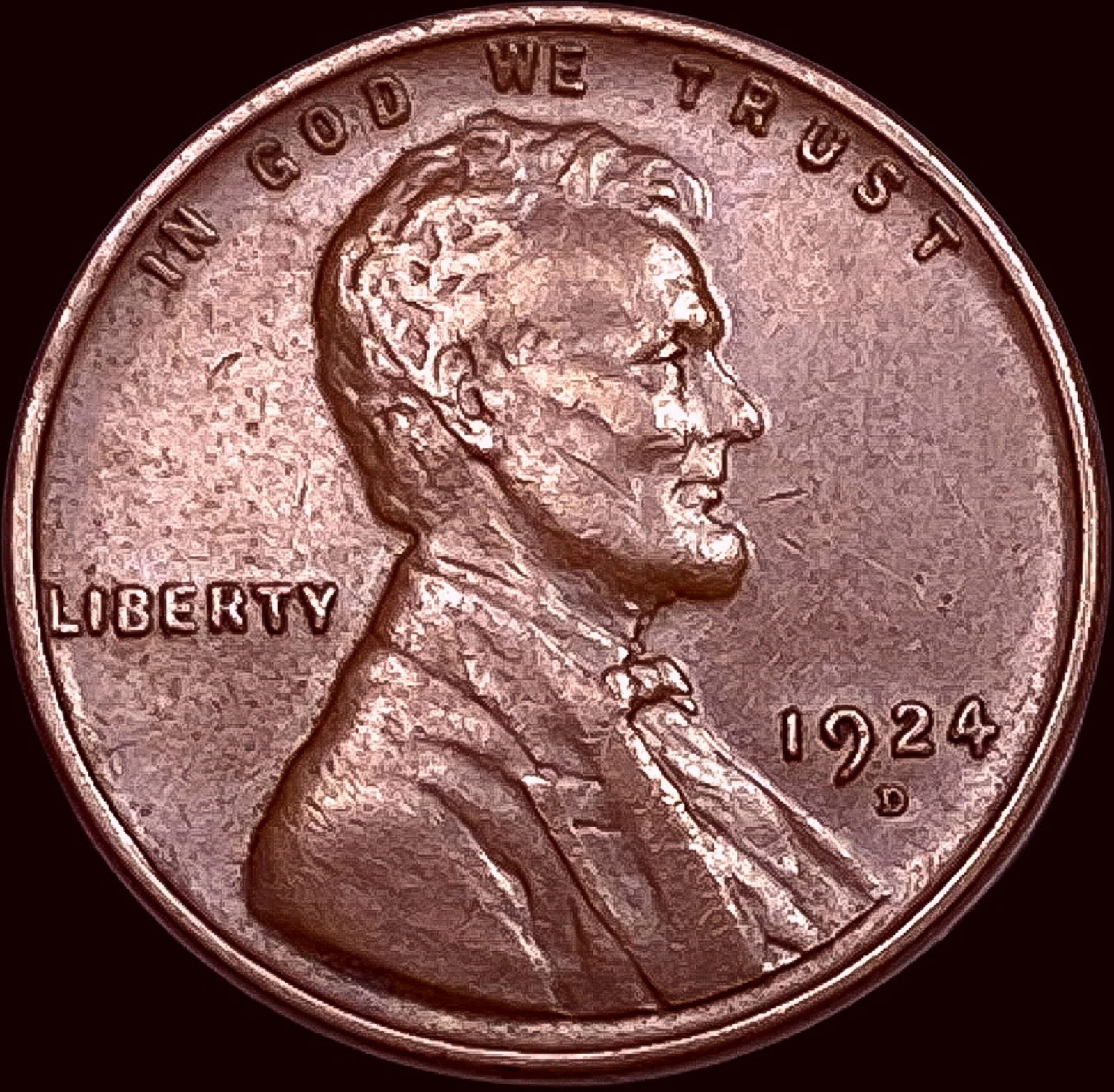 1924-D Lincoln Wheat Cent CLOSELY  UNCIRCULATED (1 of 2)