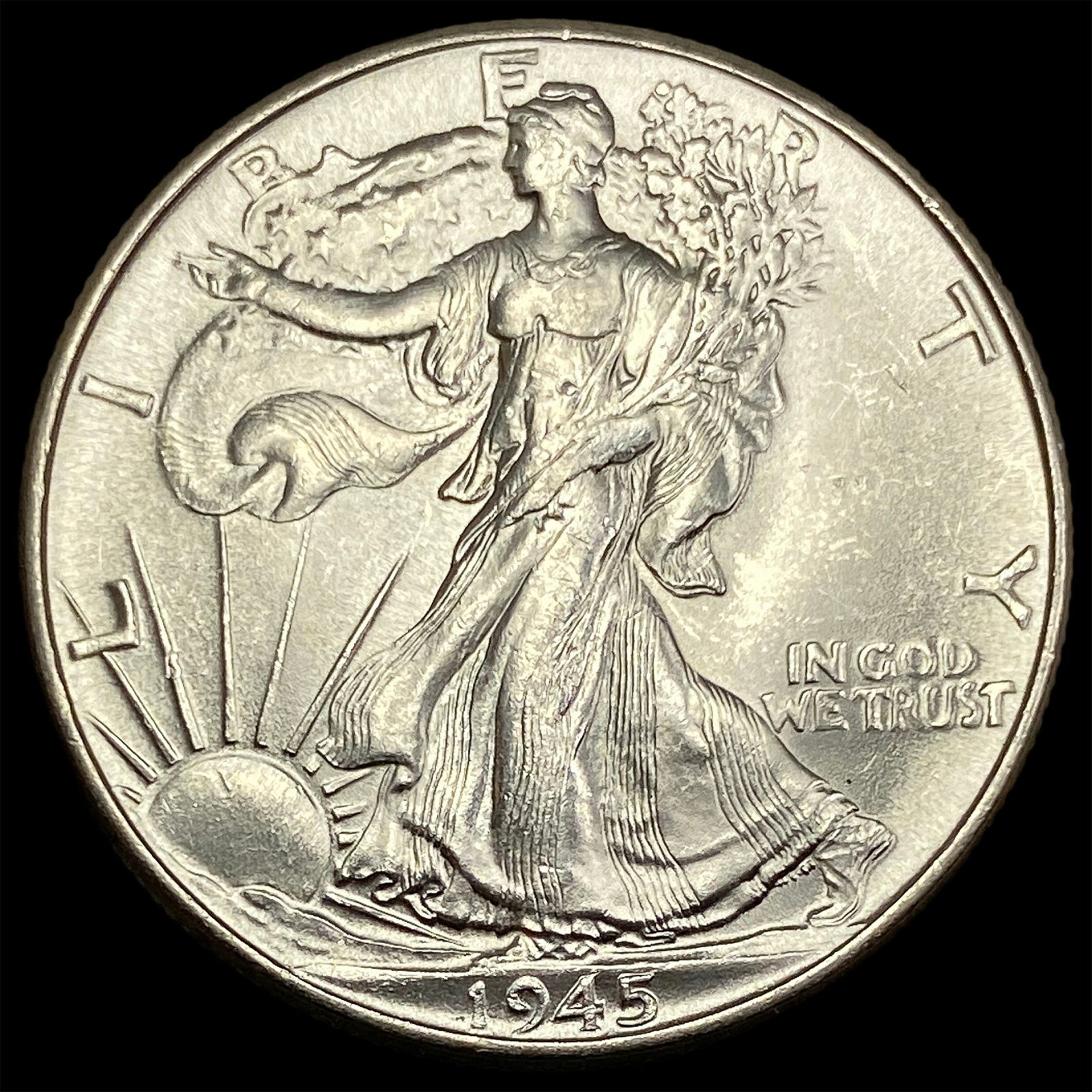 1945 Silver Walking Liberty Half Dollar  CHOICE BU (1 of 2)