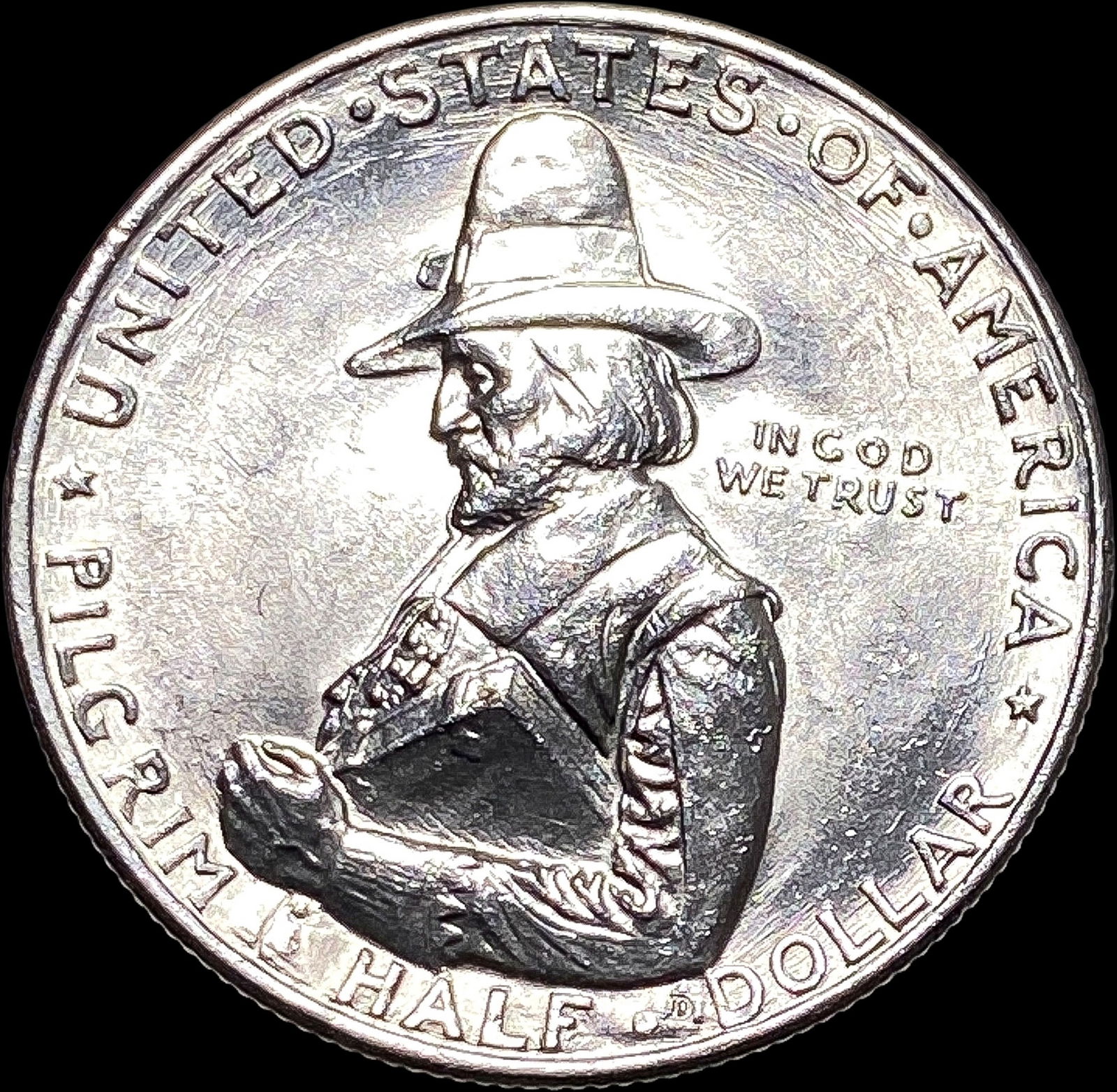 1920-D Silver Pilgrim Half Dollar  UNCIRCULATED (1 of 2)