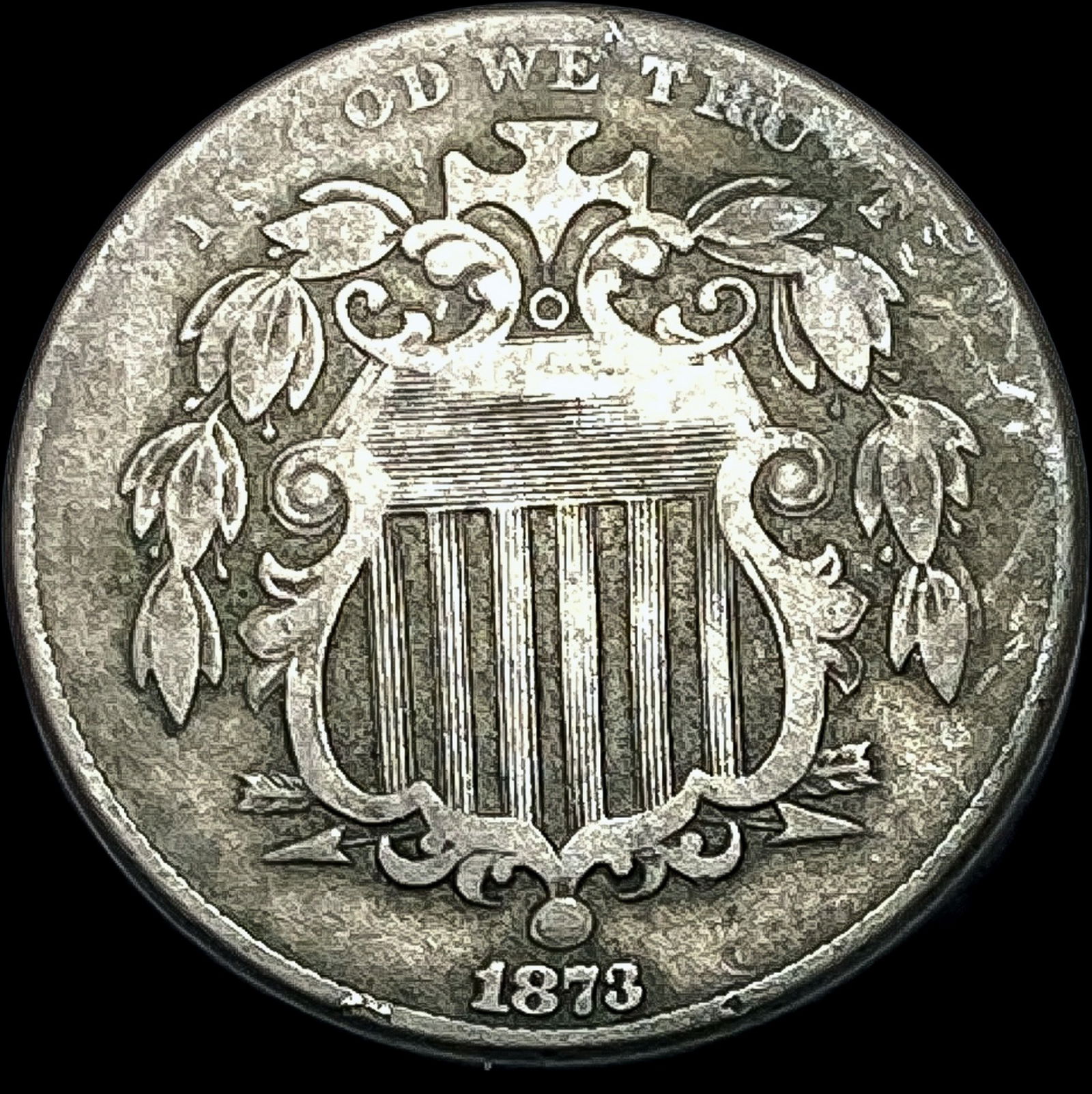 1873 Shield Nickel NICELY CIRCULATED (1 of 2)
