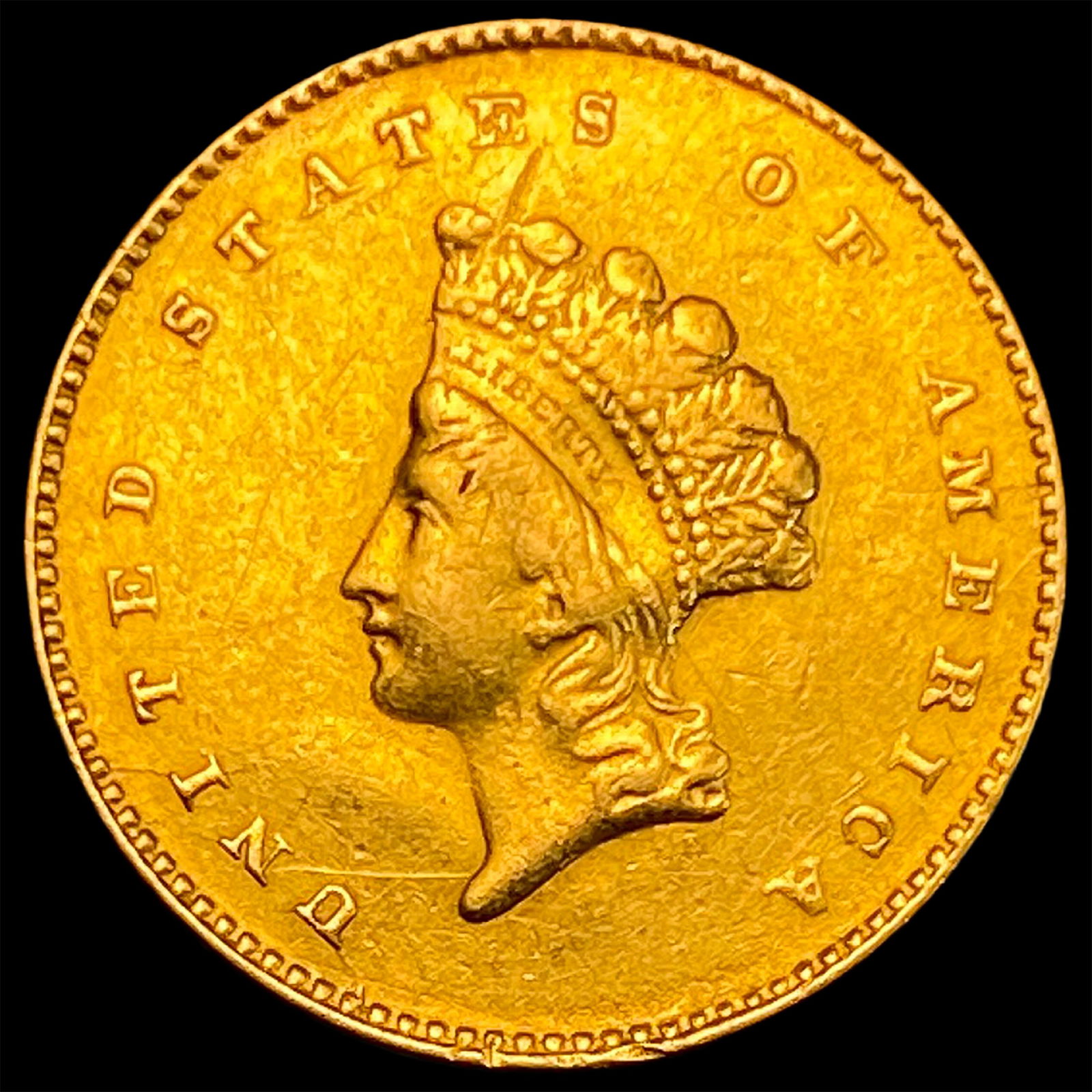 1855 Gold $1 Indian Princess Type 2 CLOSELY  UNCIRCULATED (1 of 2)