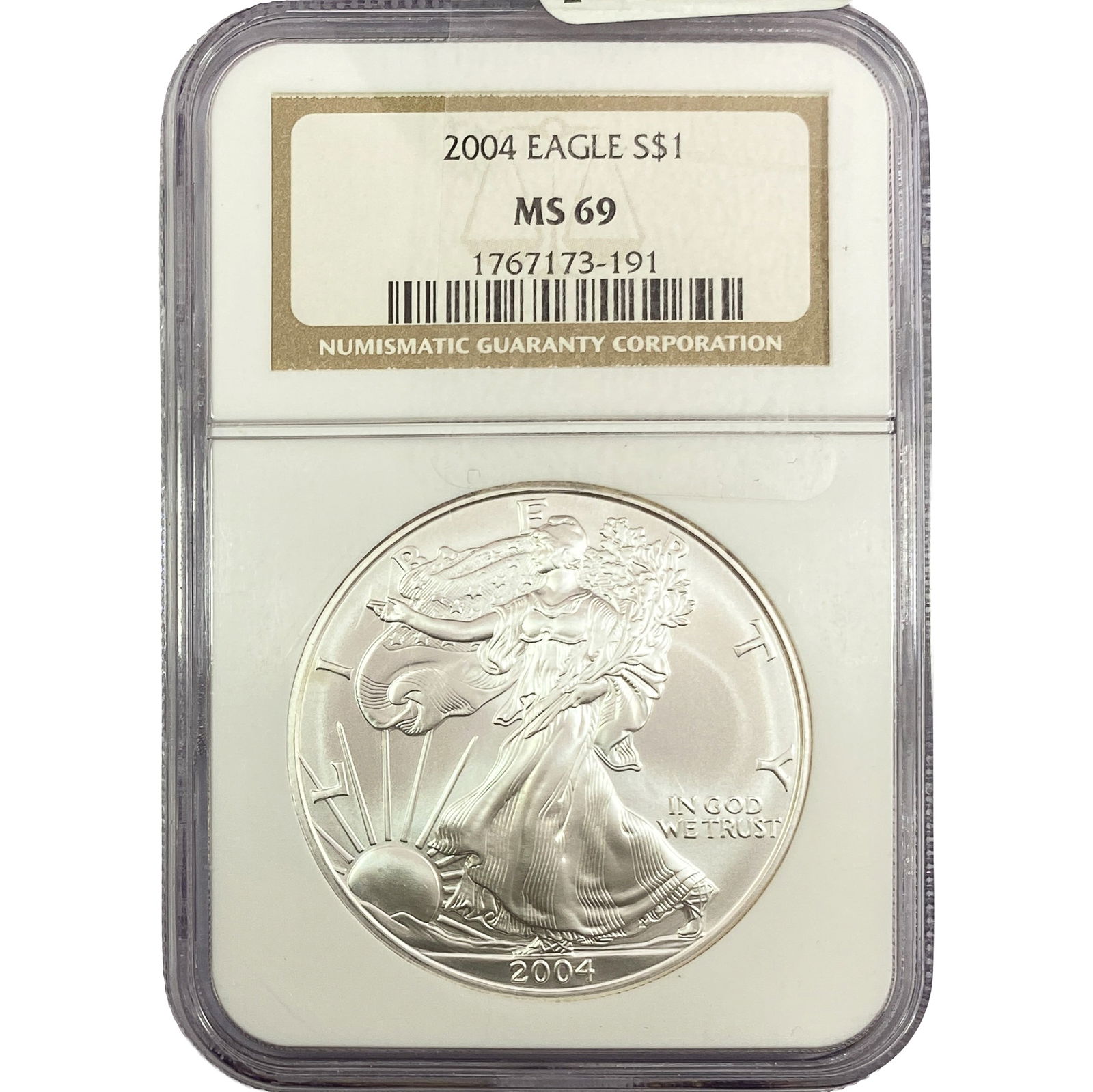 2004 Silver Eagle NGC MS69 (1 of 2)