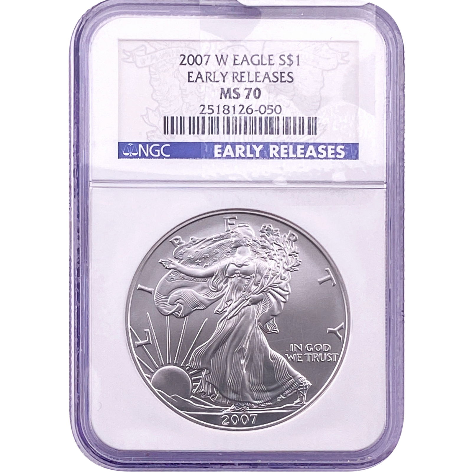 2007 Silver Eagle NGC MS70 (1 of 2)