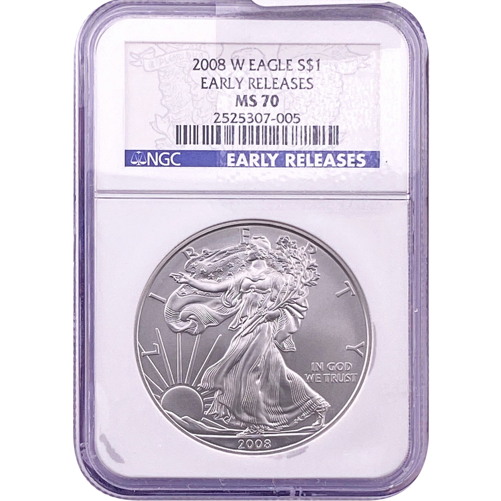 2008 Silver Eagle NGC MS70 (1 of 2)