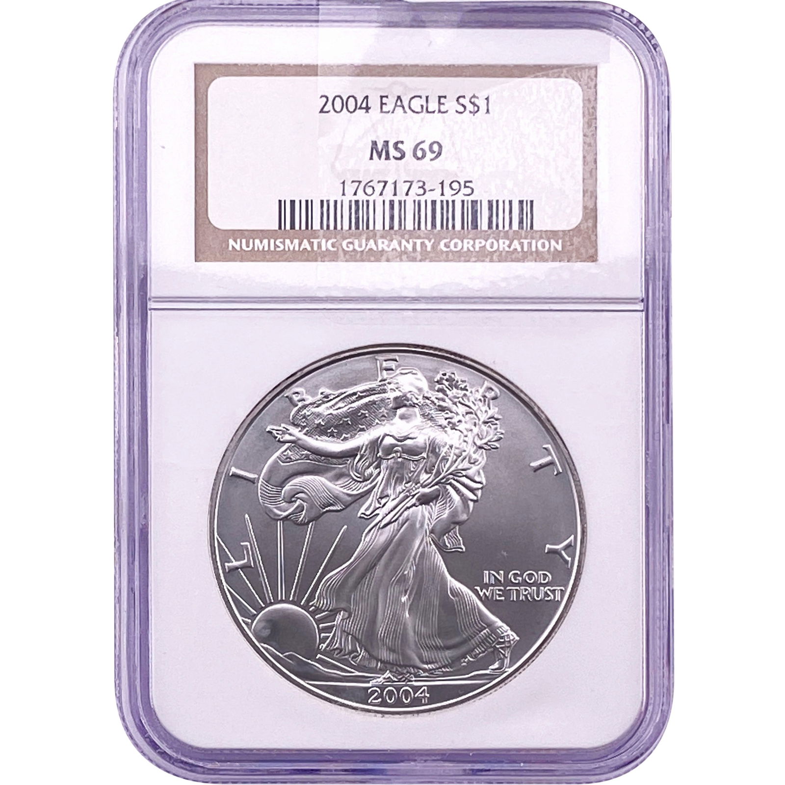 2004 Silver Eagle NGC MS69 (1 of 2)