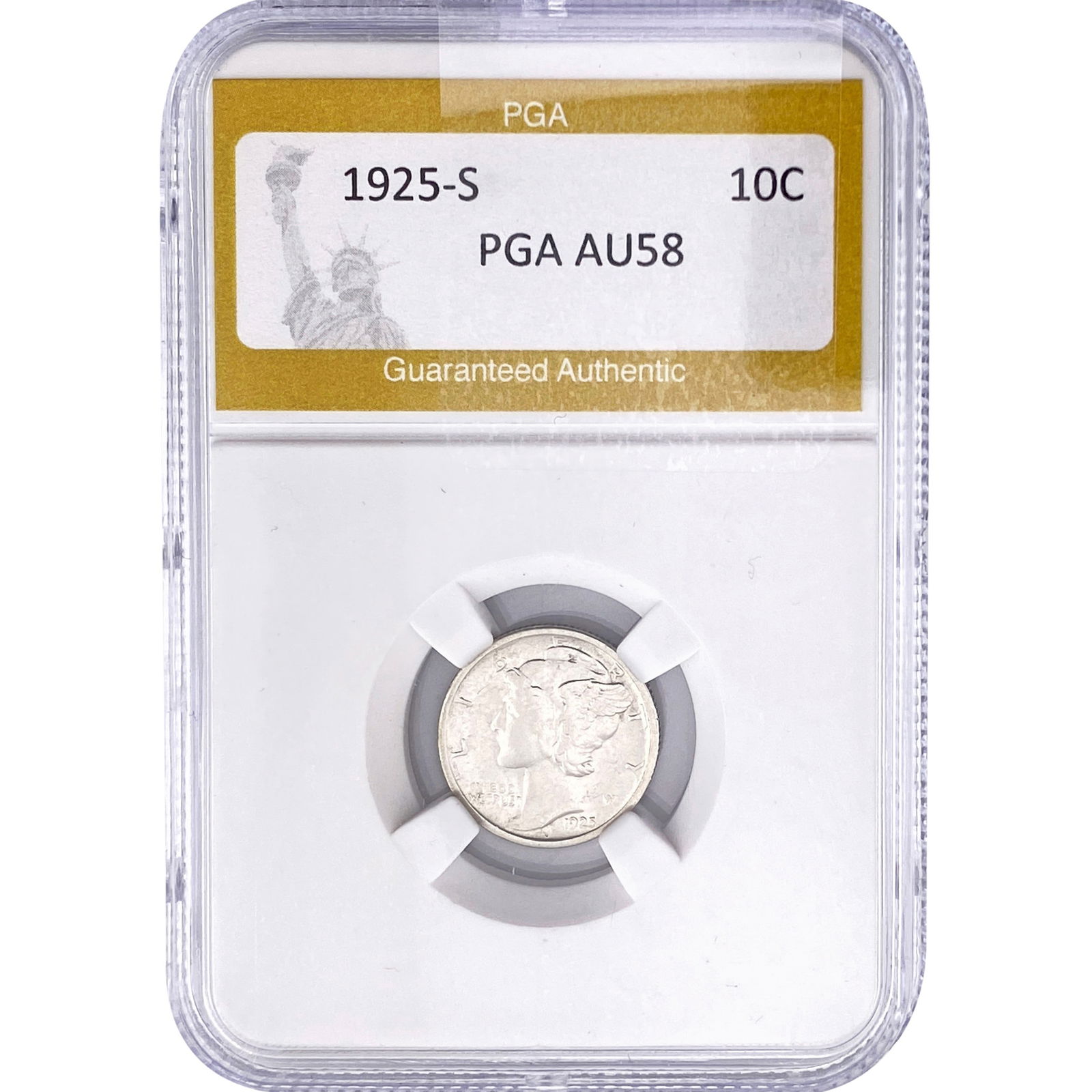 1925-S Mercury Silver Dime PGA AU58 (1 of 2)