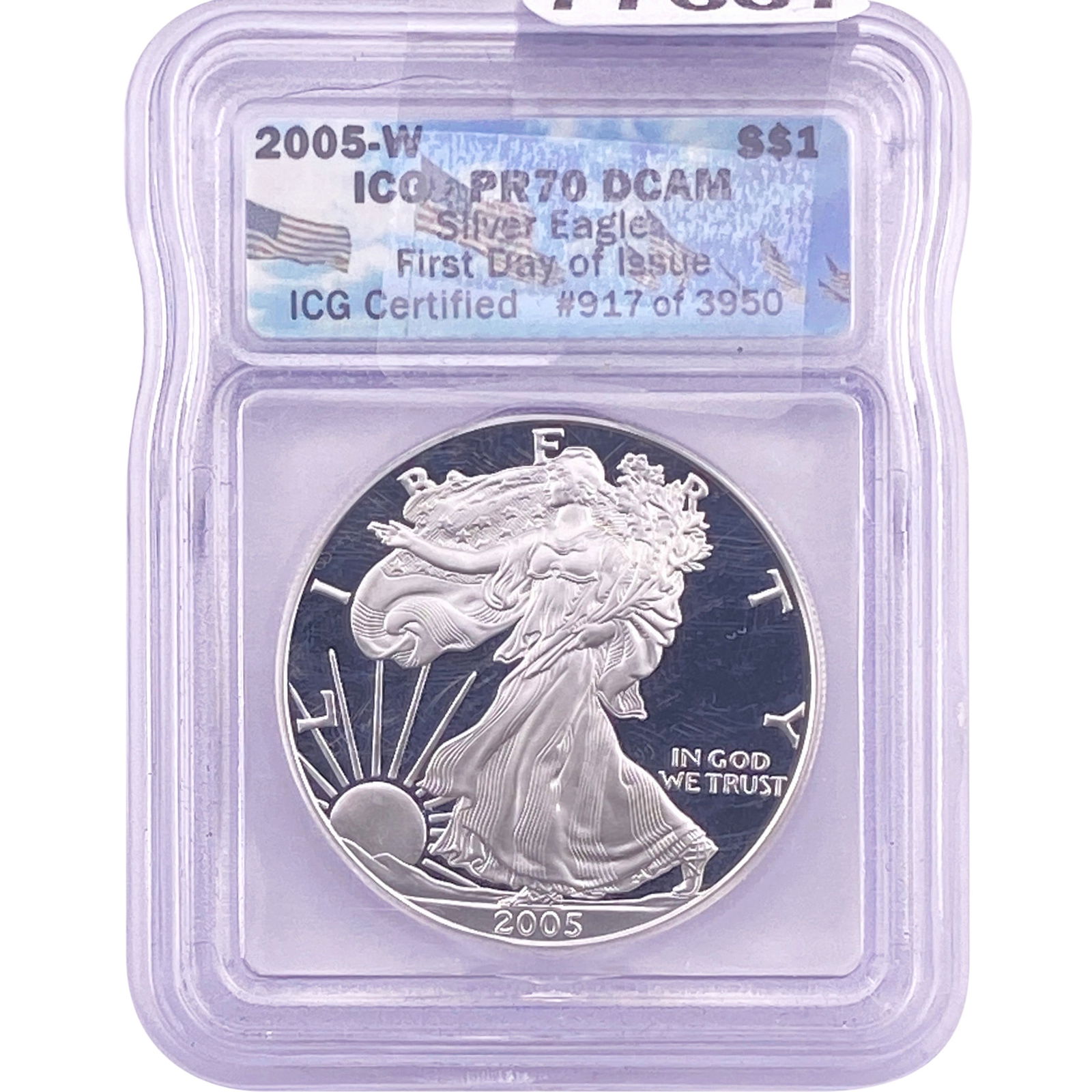 2005 Silver Eagle ICG PR70 DCAM (1 of 2)