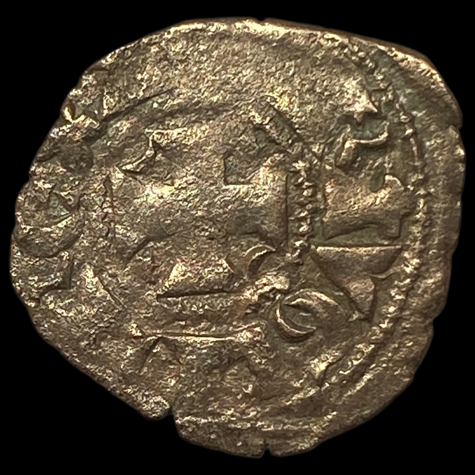 1261-1325 Portugal Crusades Dinis I Silver Dinero NEARLY UNCIRCULATED: 1261-1325 Portugal Crusades Dinis I Silver Dinero NEARLY UNCIRCULATED