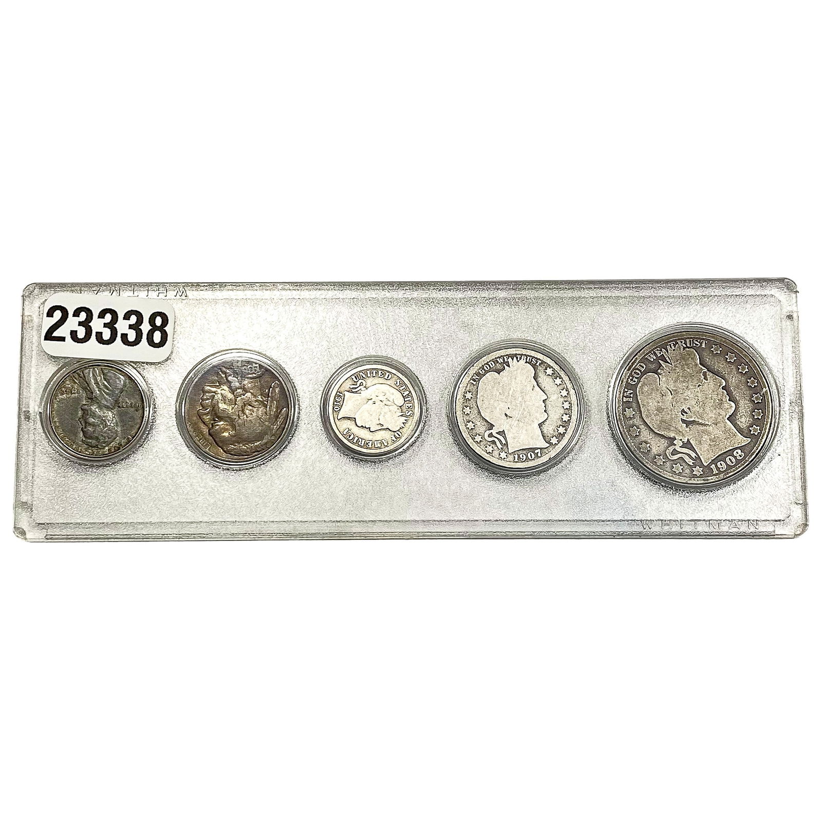 [5 Coins]1907-1943 U.S. Type Coin Set 1C-50C (1 of 2)